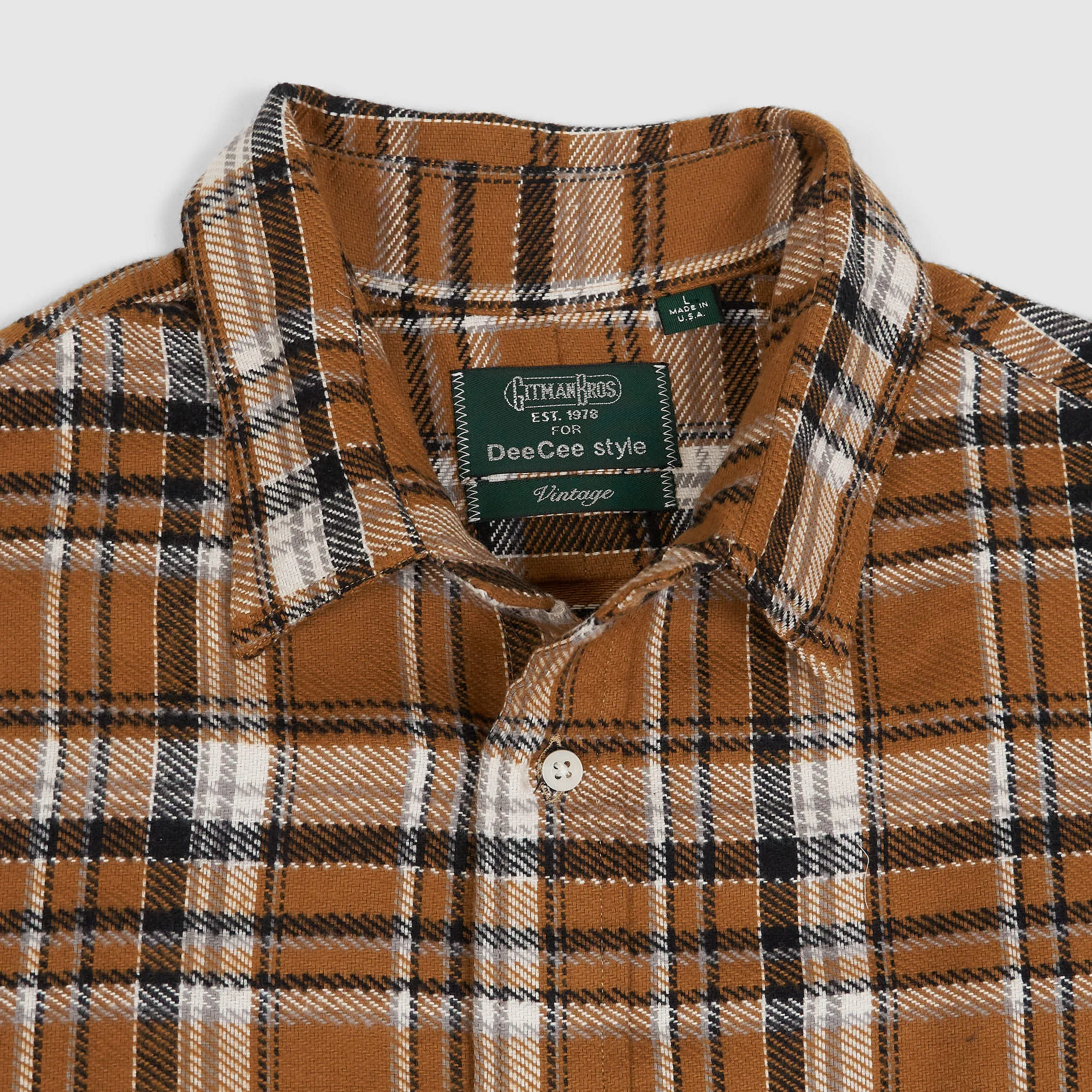 Gitman Vintage for DeeCee style Plaid Soft Cotton Sports Shirt sold by DeeCee style product image thumbnail 3