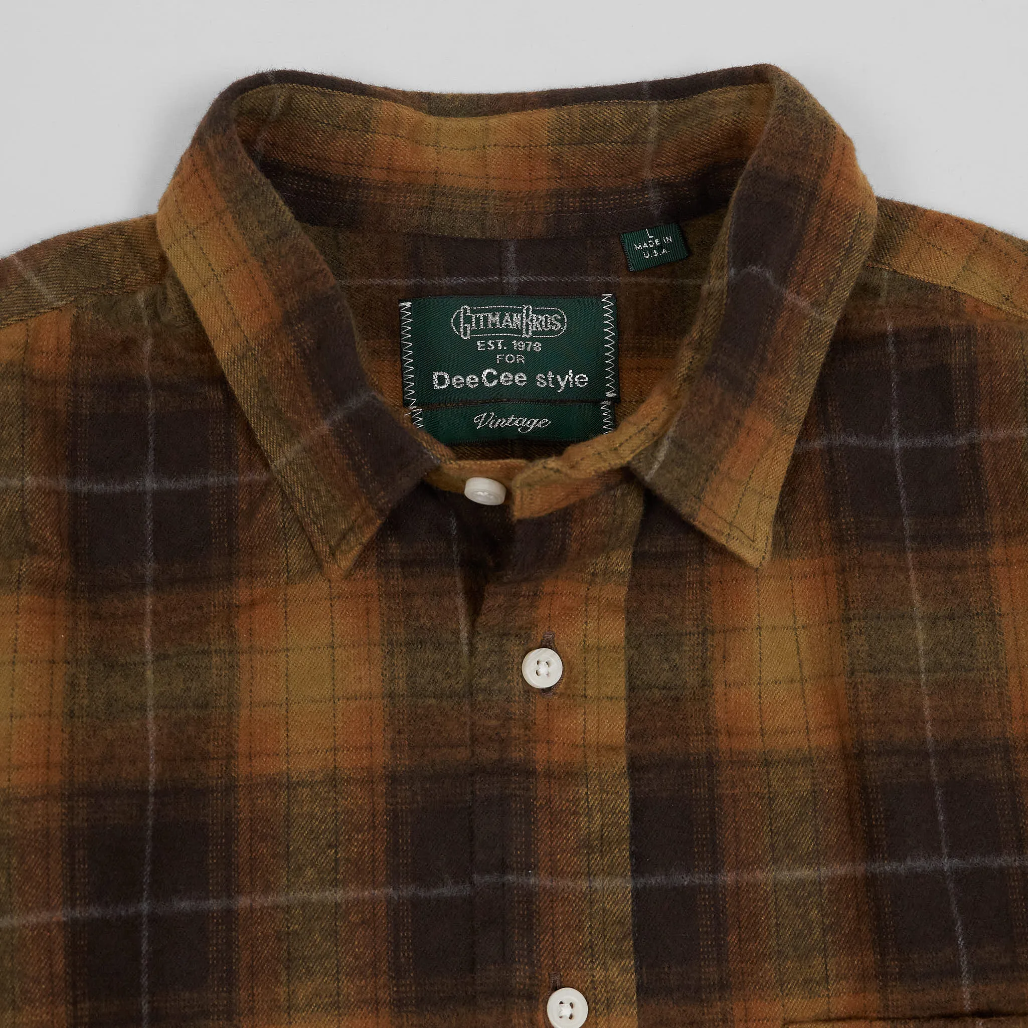 Gitman Vintage for DeeCee style Plaid Cotton Flannel Shirt with Pocket sold by DeeCee style product image thumbnail 3