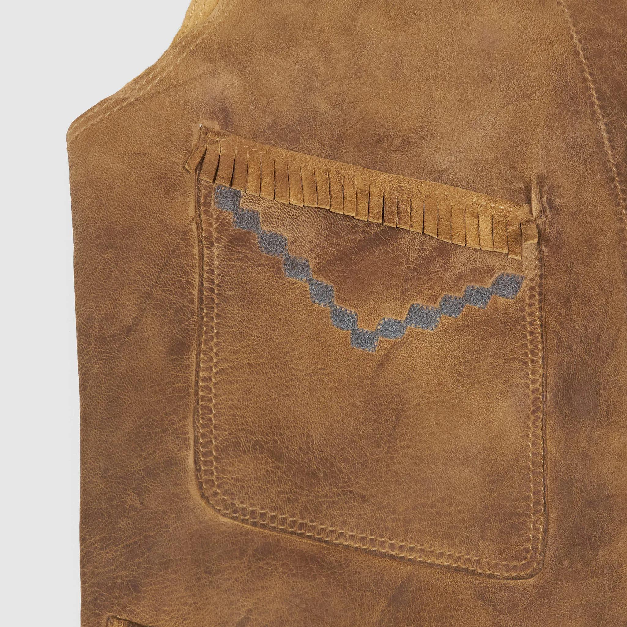 Double RL Hand-Embroidered Shepskin vest sold by DeeCee style product image thumbnail 4