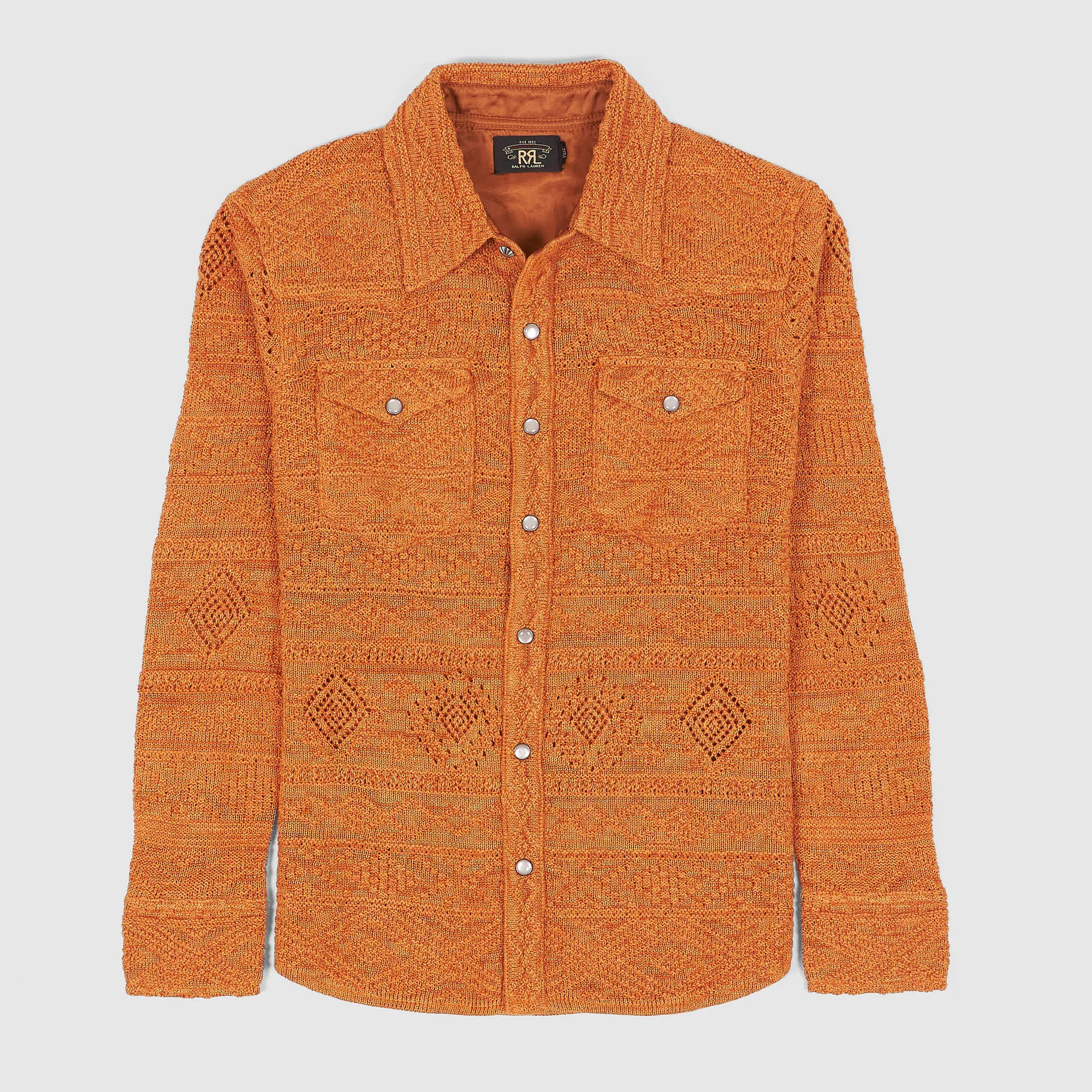 Double RL Ladies Jacquard Knitted Western Over Shirt Cardigan sold by DeeCee style