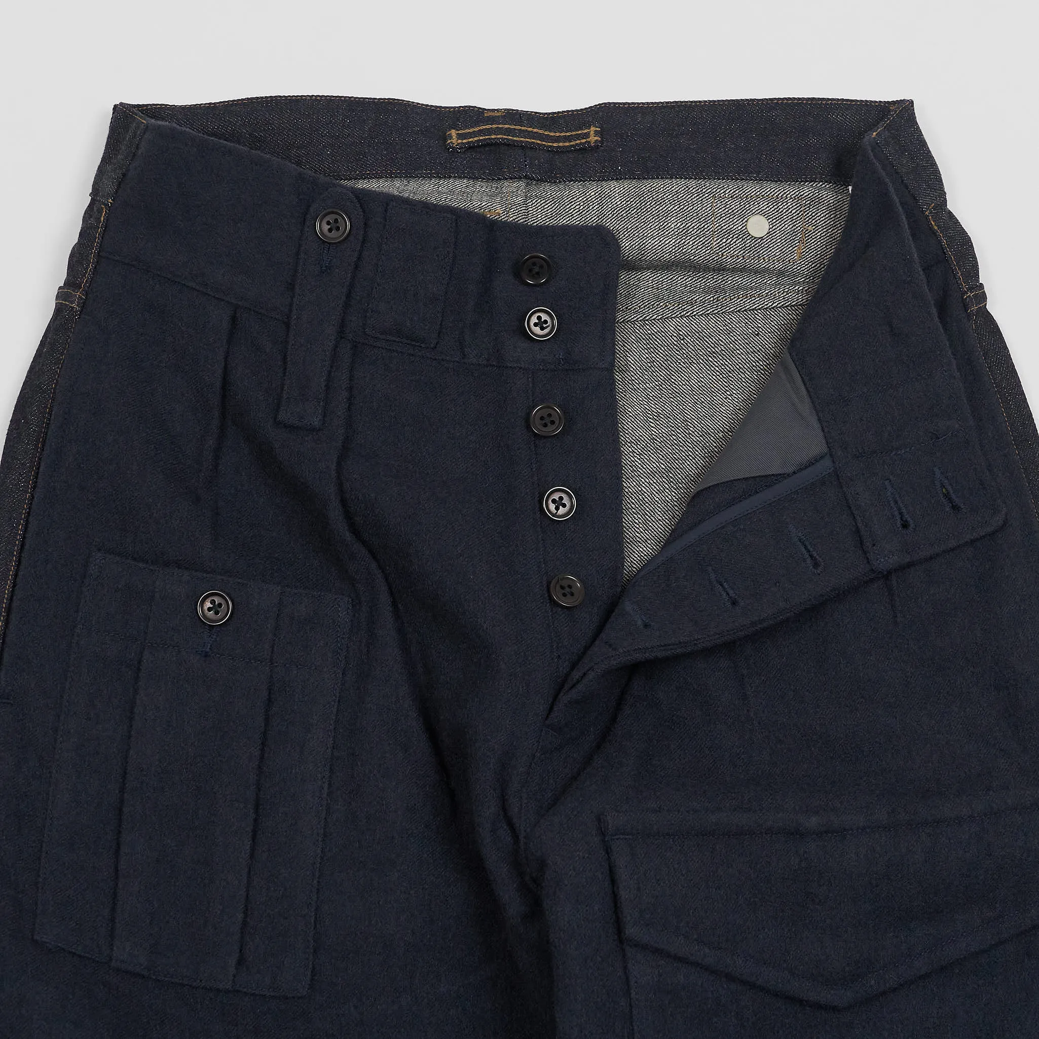 Nigel Cabourn Military Wool / Denim Chino Trousers sold by DeeCee style product image thumbnail 3