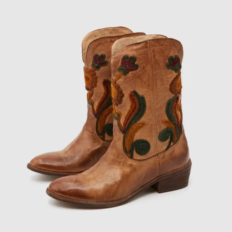 Fauzian Jeunesse Ladies Embroidered  Western Boot sold by DeeCee style