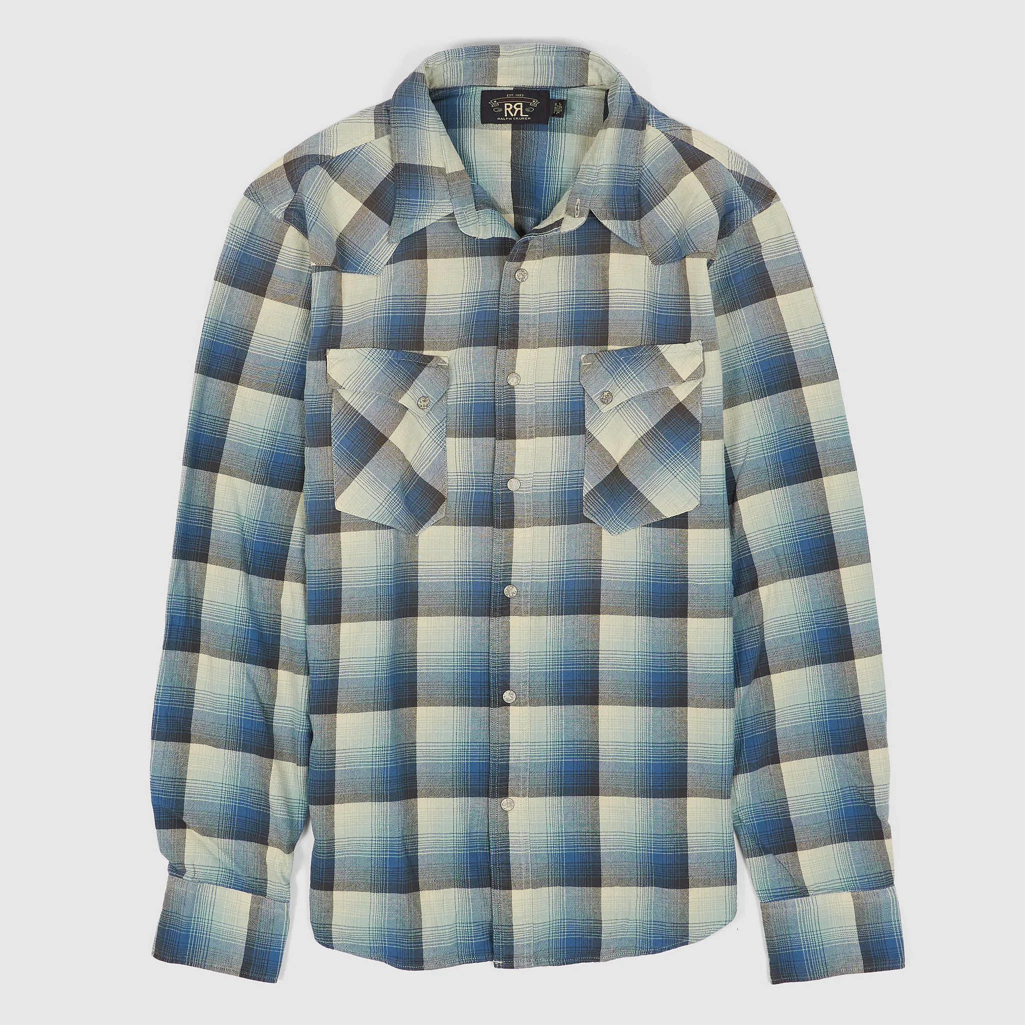 Double RL Plaid twill Western Shirt sold by DeeCee style