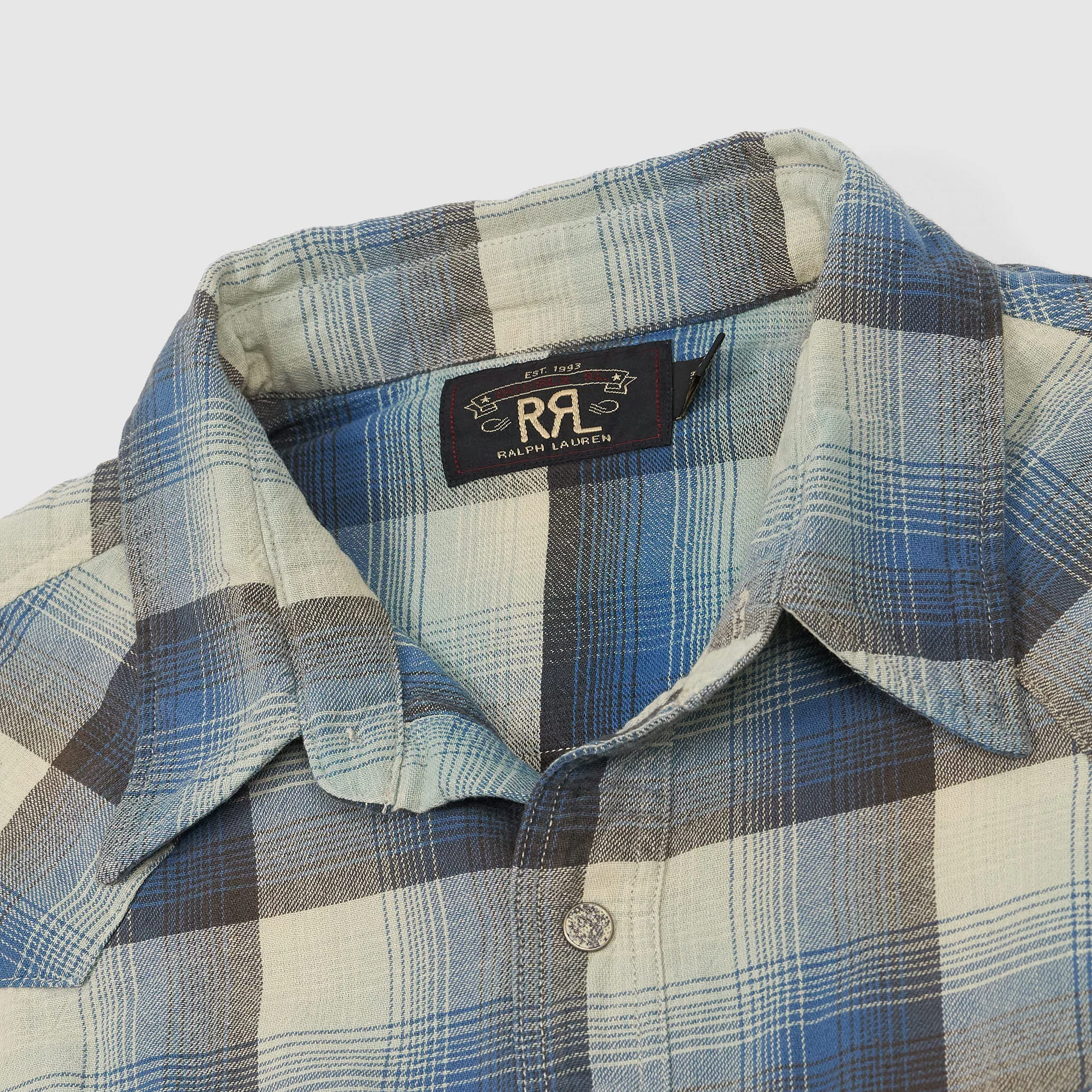 Double RL Plaid twill Western Shirt sold by DeeCee style product image thumbnail 3