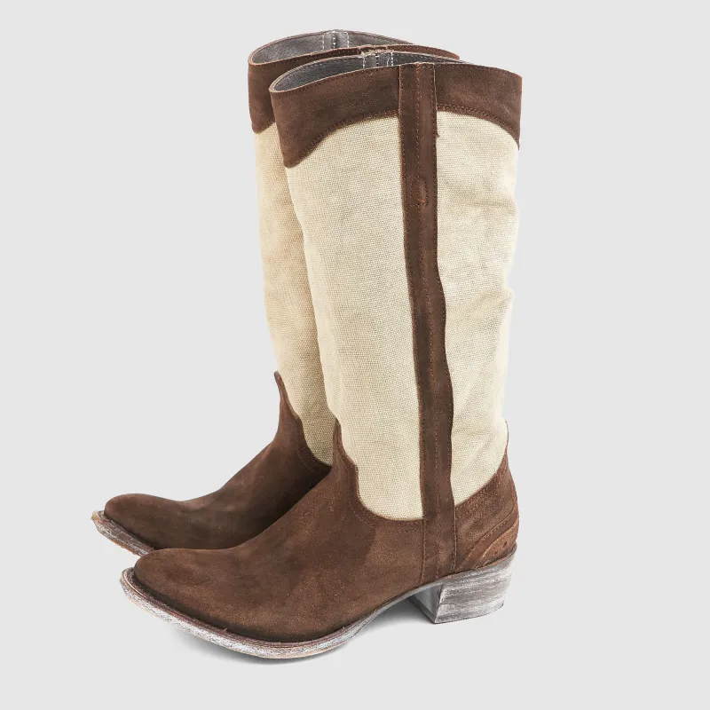 Sendra Ladies Urban Leather and Canvas Western Boot sold by DeeCee style