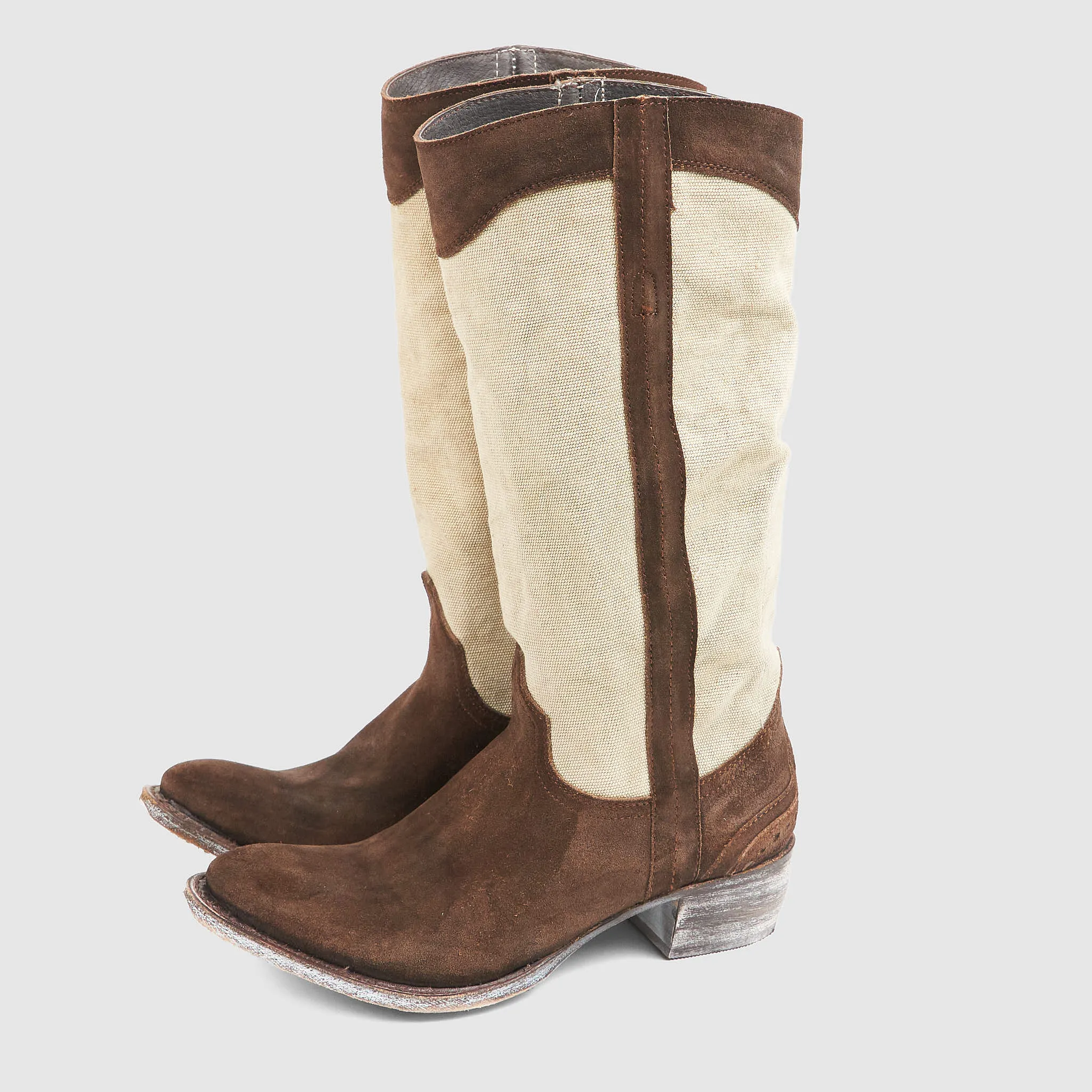 Sendra Ladies Urban Leather and Canvas Western Boot sold by DeeCee style
