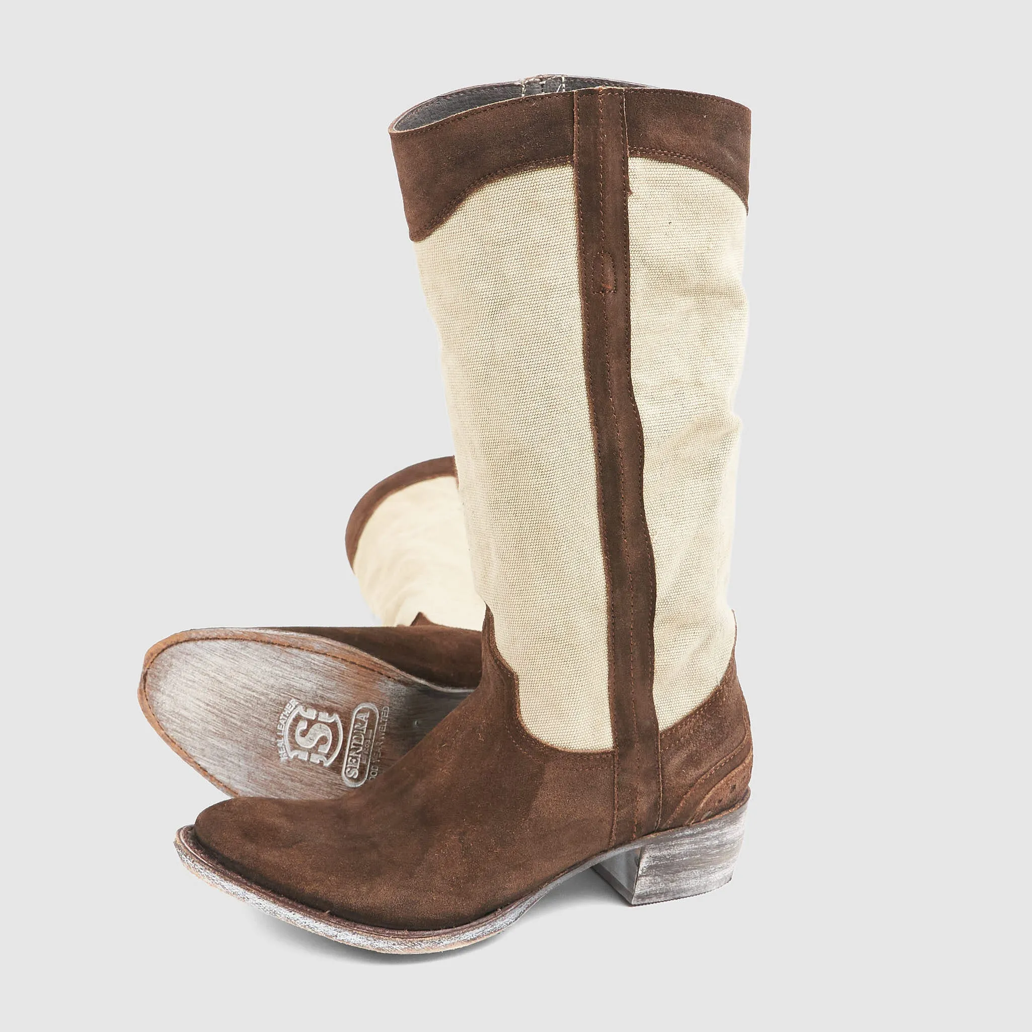 Sendra Ladies Urban Leather and Canvas Western Boot sold by DeeCee style product image thumbnail 2