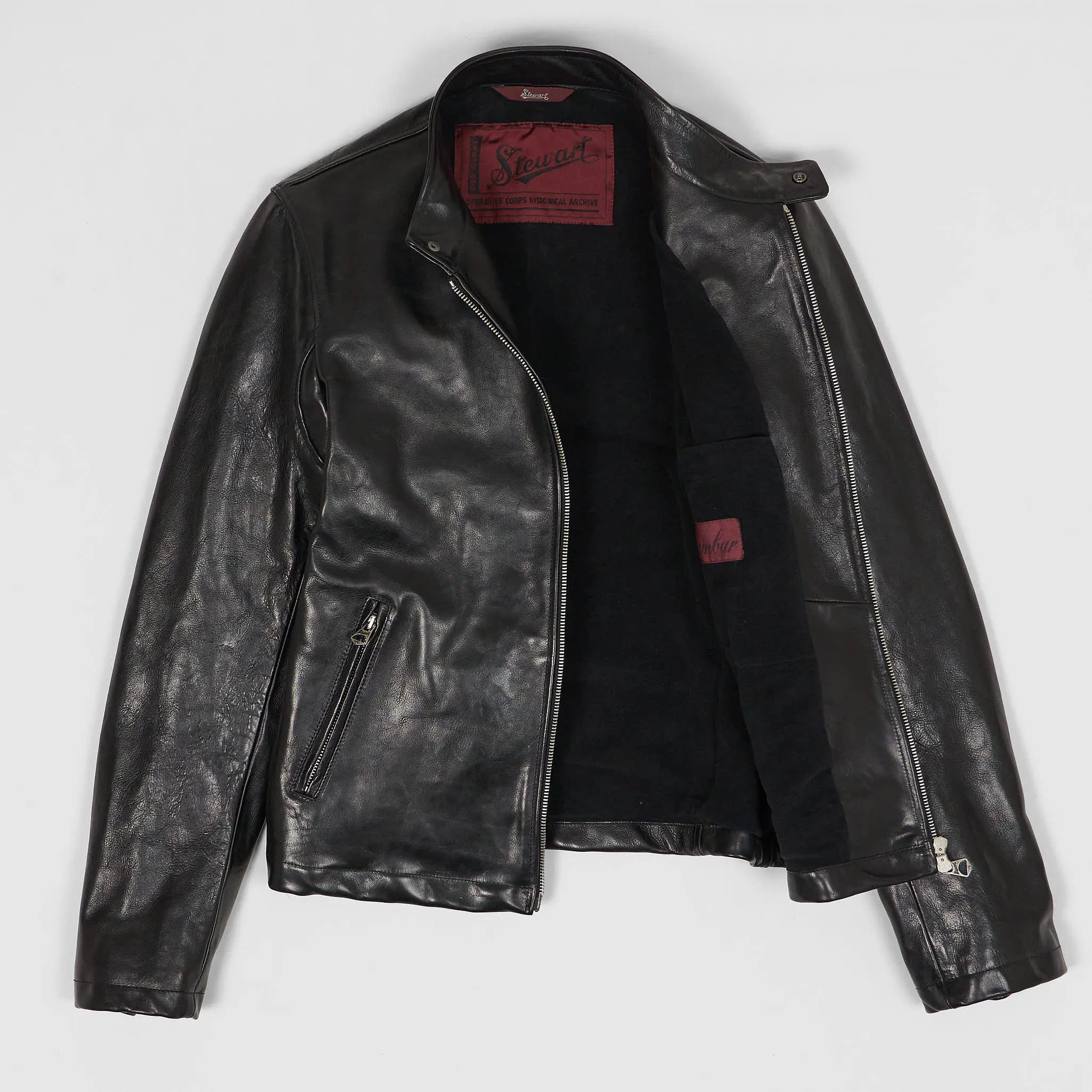 Stewart Café-Racer Leather Jacket Buffalo Skipper sold by DeeCee style product image thumbnail 2