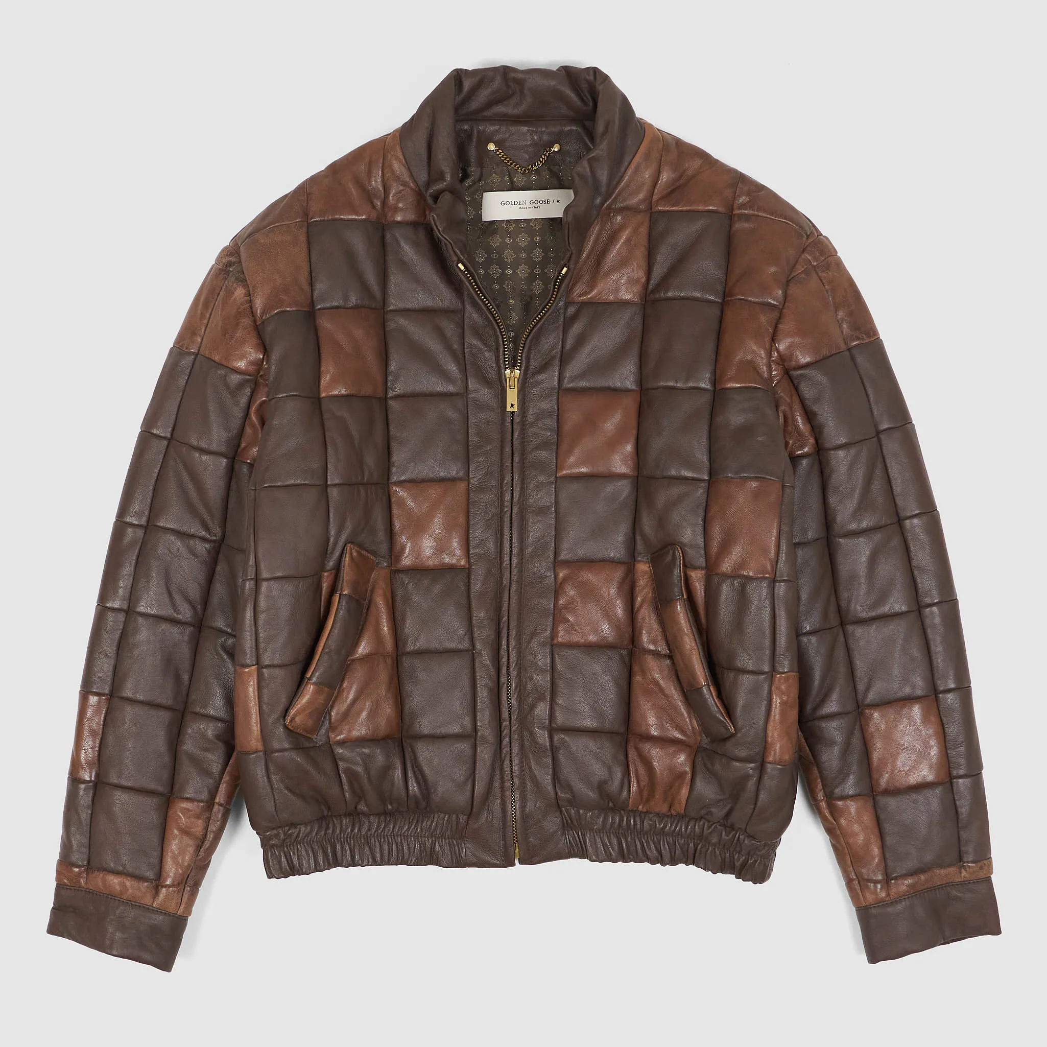 Golden Goose Patchwork Leather Bomber Jacket sold by DeeCee style