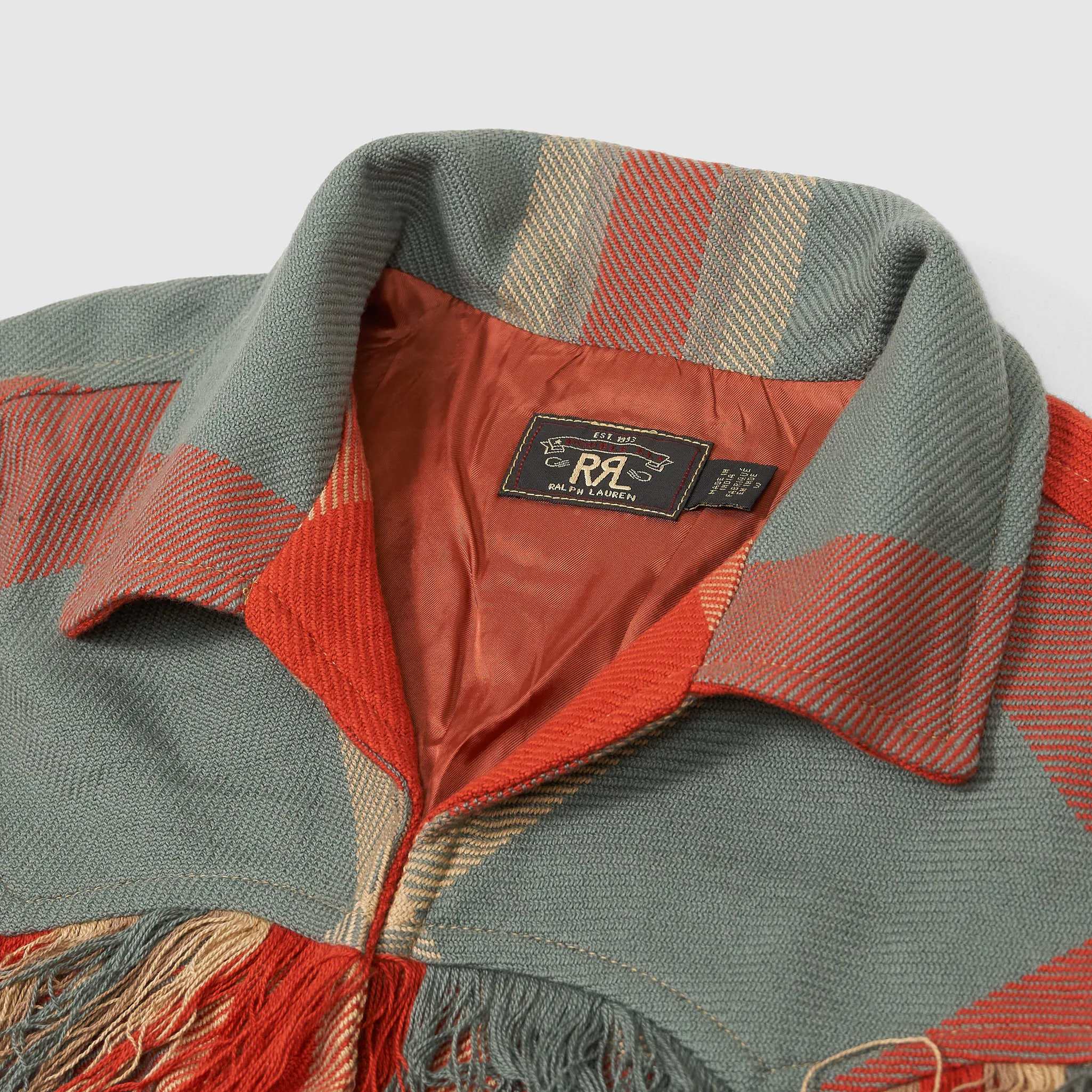 Double RL Ladies Plaid Fringe-Trim Work Jacket sold by DeeCee style product image thumbnail 4