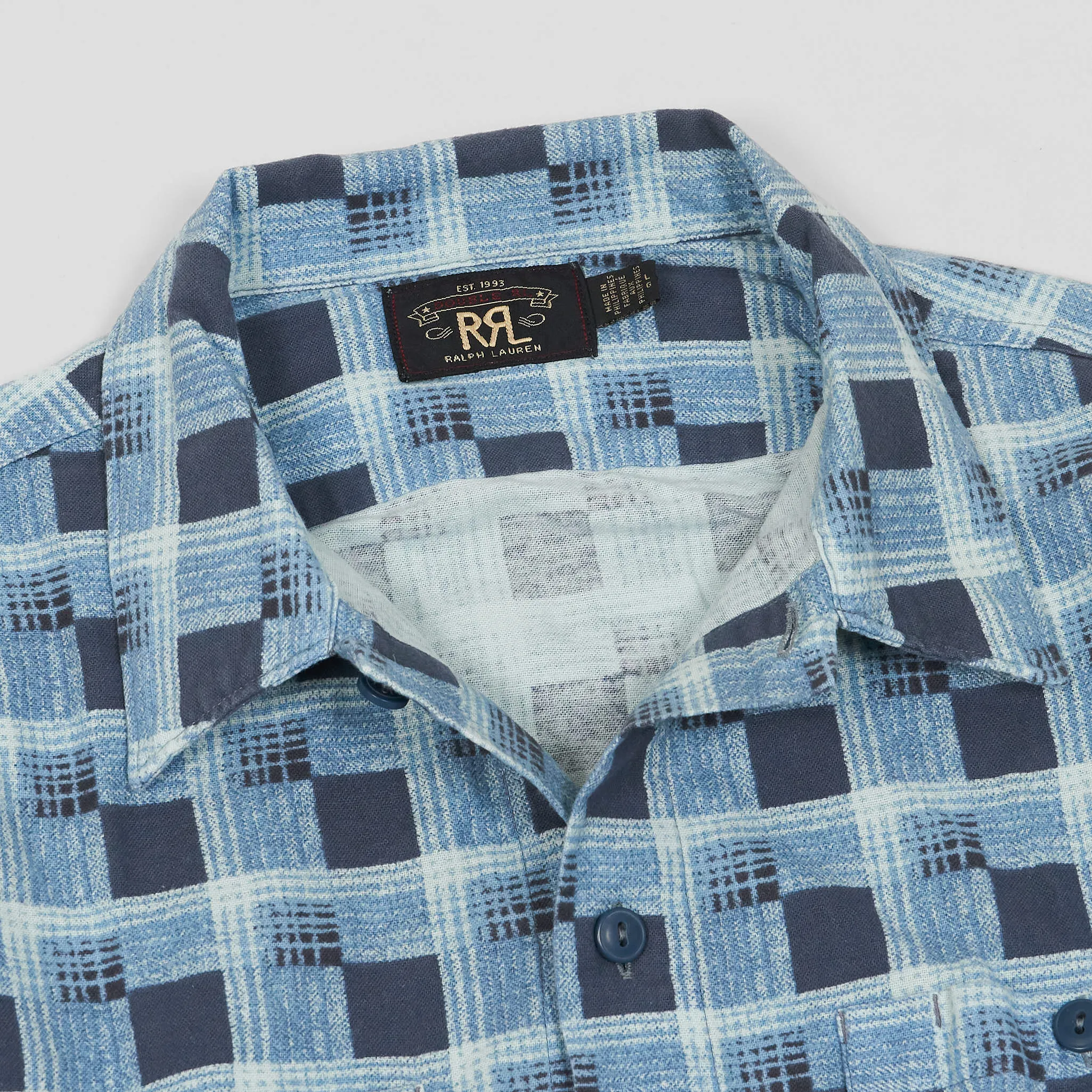 Double RL Plaid-Print Flannel Work Shirt sold by DeeCee style product image thumbnail 3