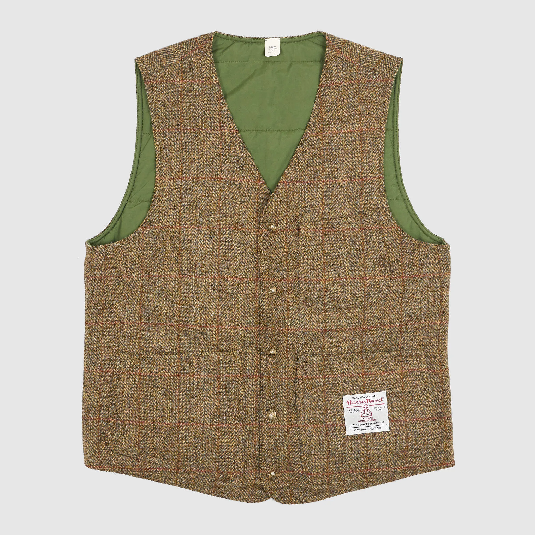 Double RL Huntshaw Reversible Harris Tweed Vest sold by DeeCee style