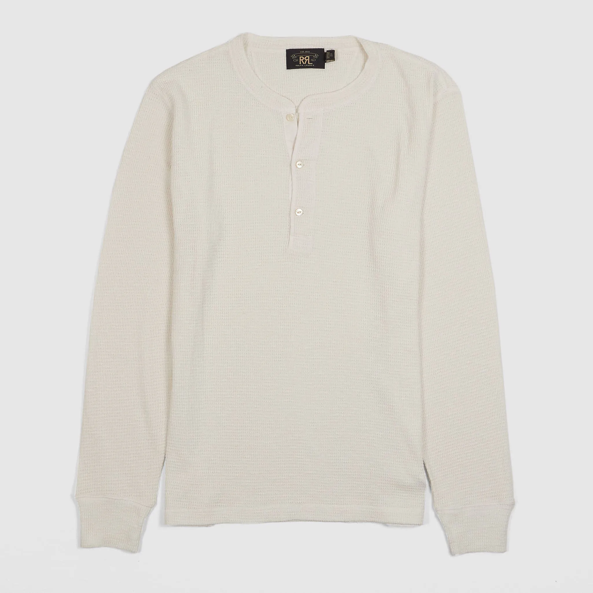 Double RL Long Sleeve Waffle Henley Shirt sold by DeeCee style product image thumbnail 4