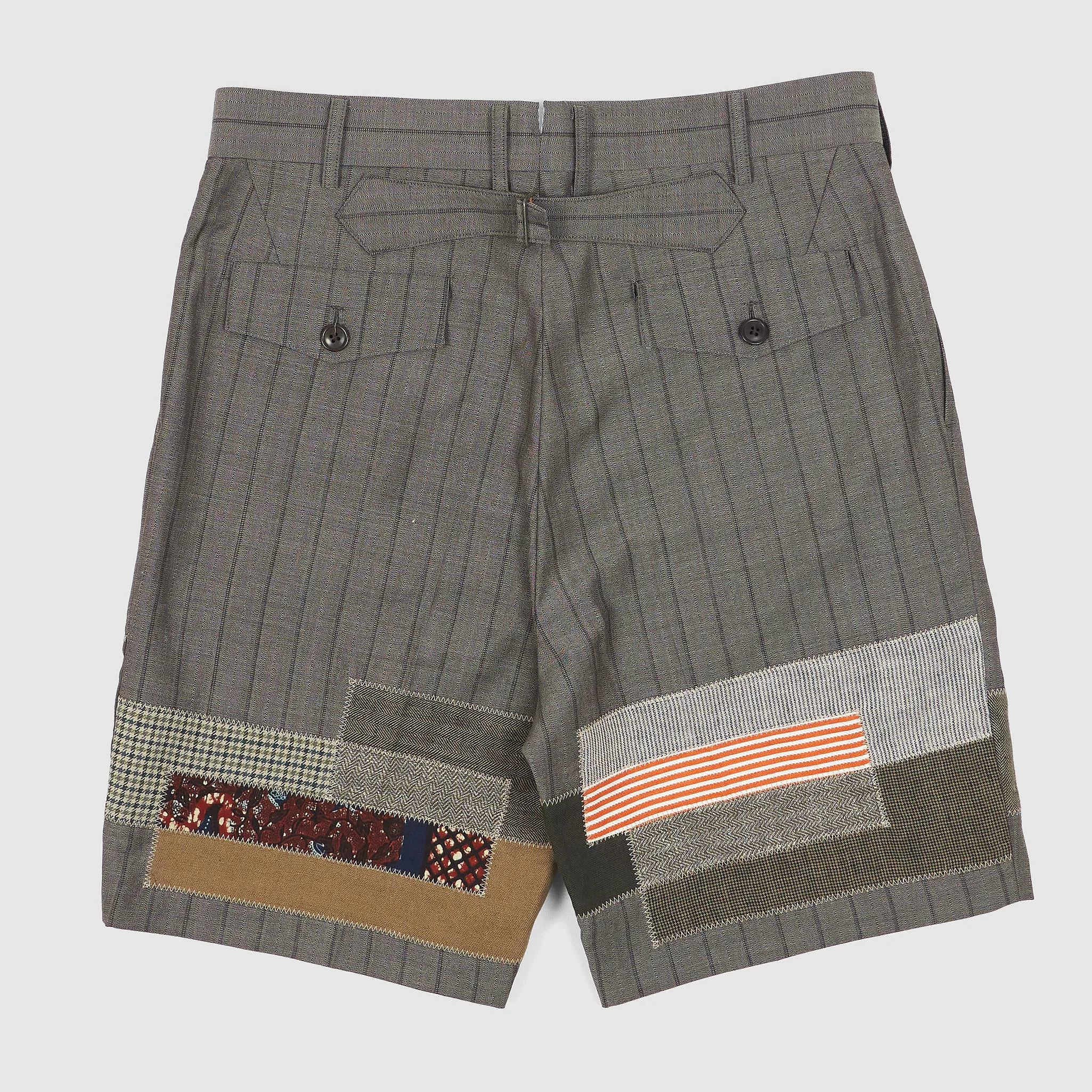 Junya Watanabe Man Cinch Back Patchwork Cool Wool Dress Shorts sold by DeeCee style product image thumbnail 2