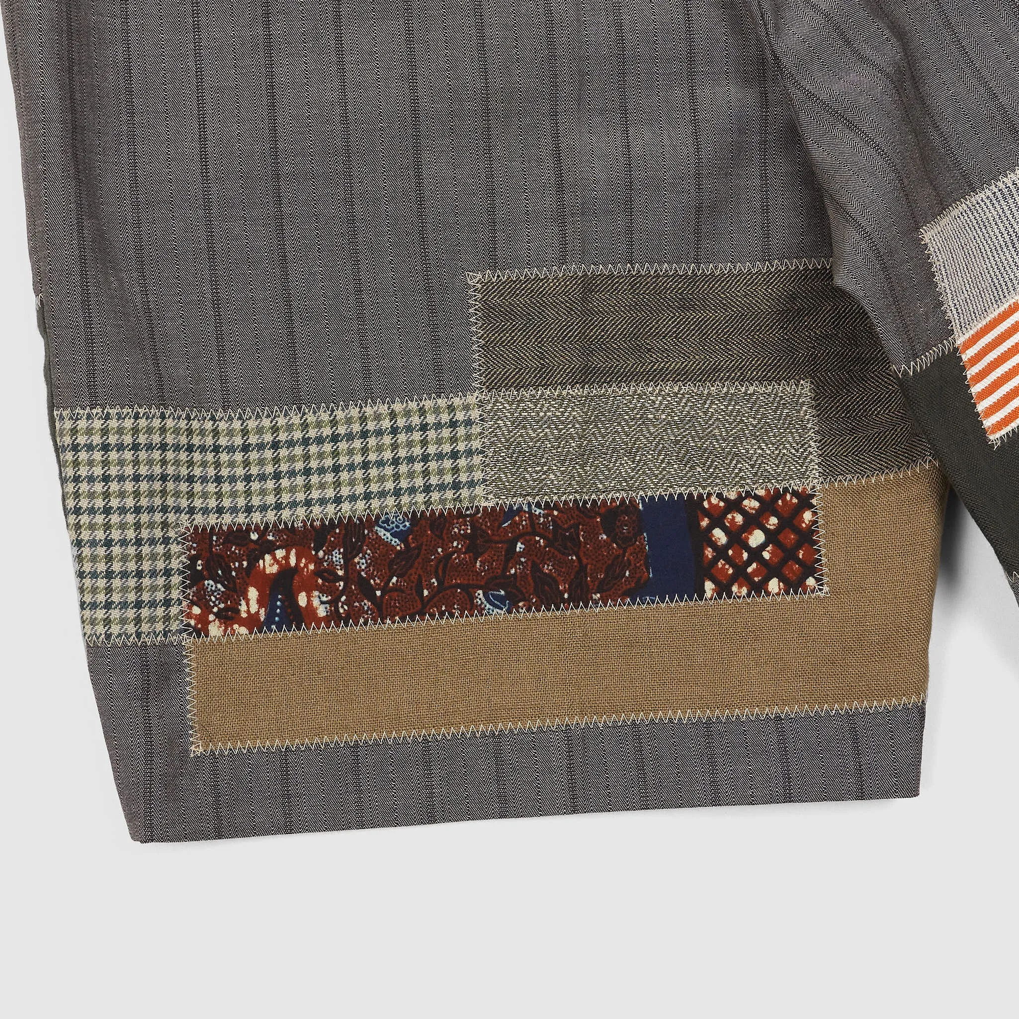 Junya Watanabe Man Cinch Back Patchwork Cool Wool Dress Shorts sold by DeeCee style product image thumbnail 5