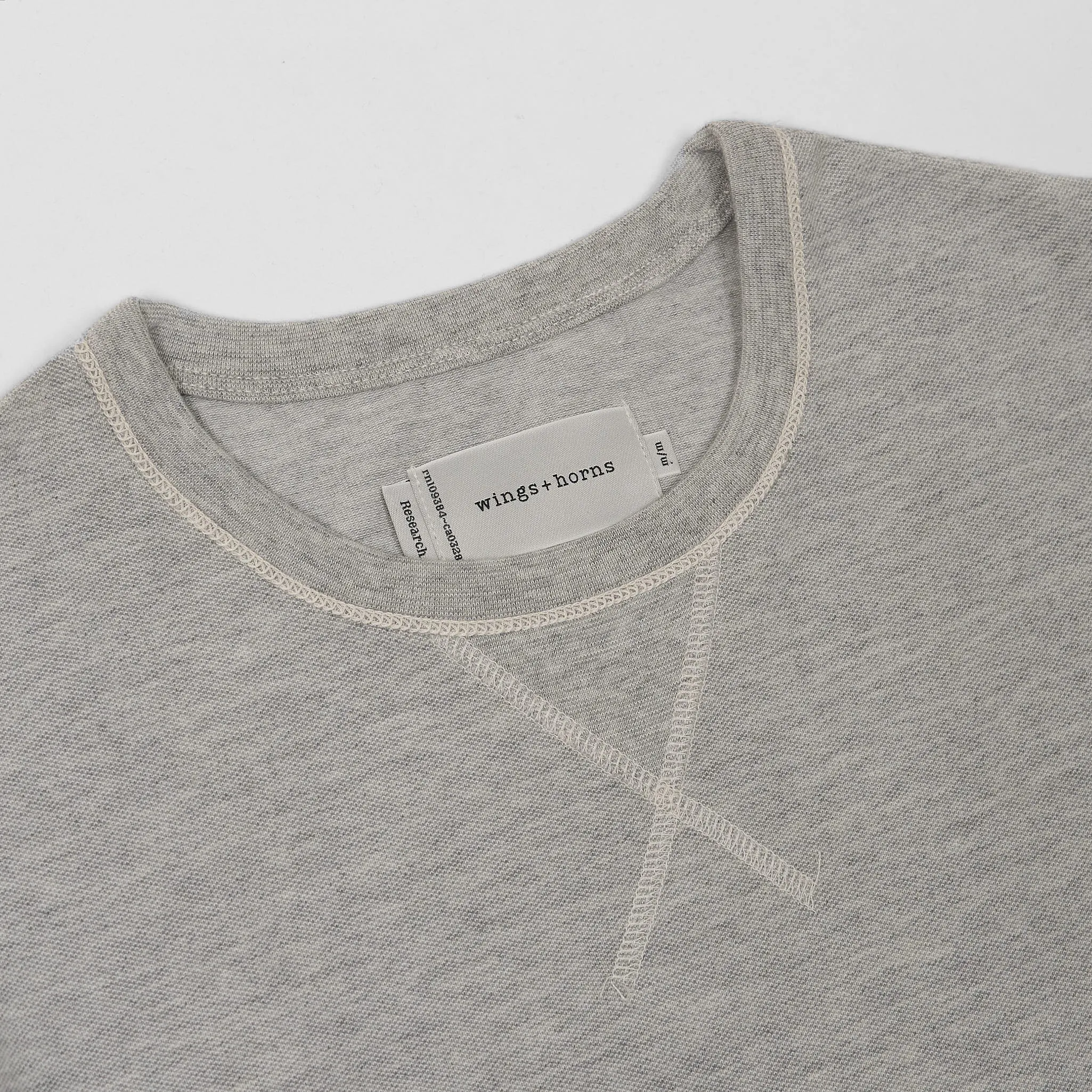 wings+horns V-Needle Crew Neck Pique Short Sleeve T-Shirt sold by DeeCee style product image thumbnail 2