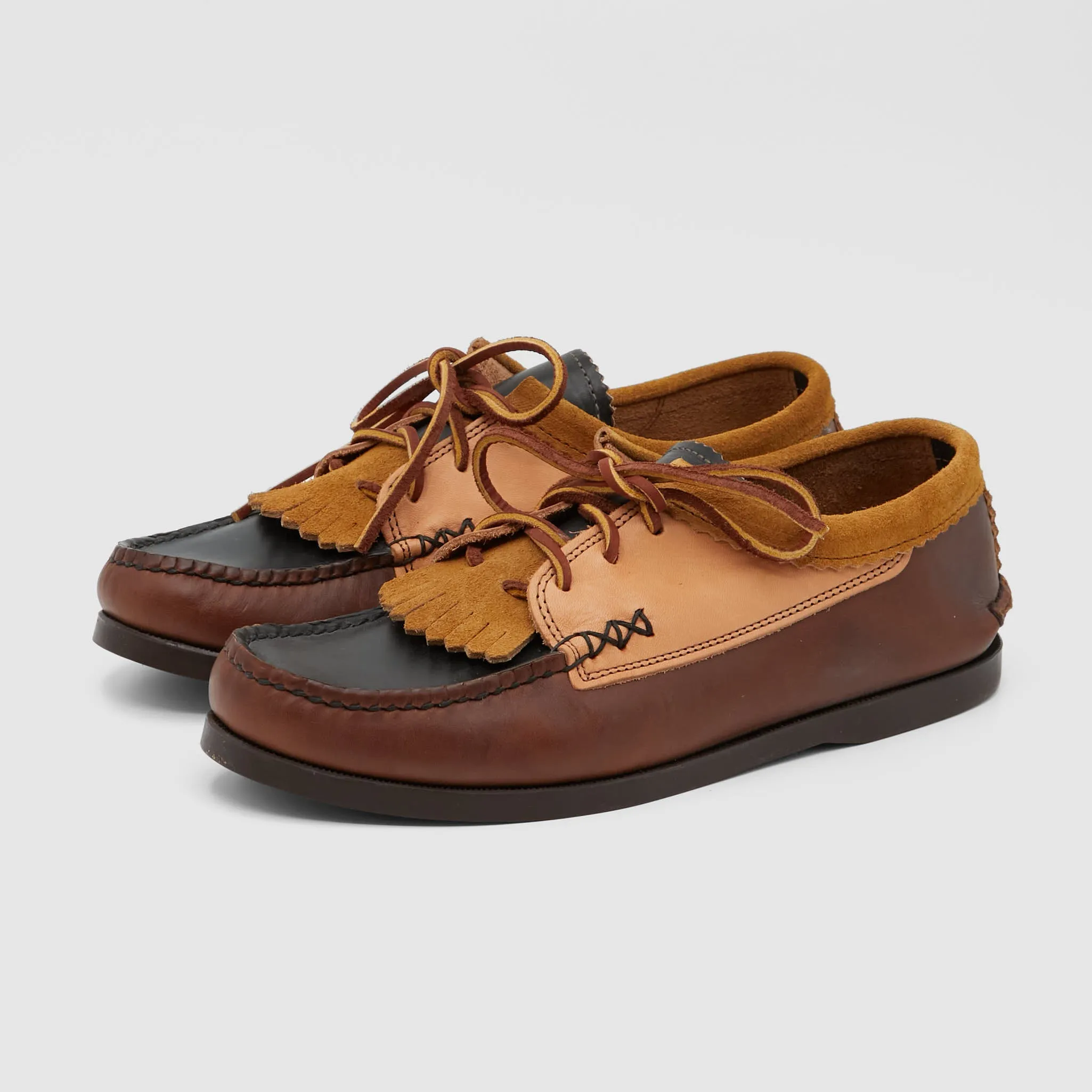 Yuketen Blucher Moc Toe Shoe with Kiltie sold by DeeCee style