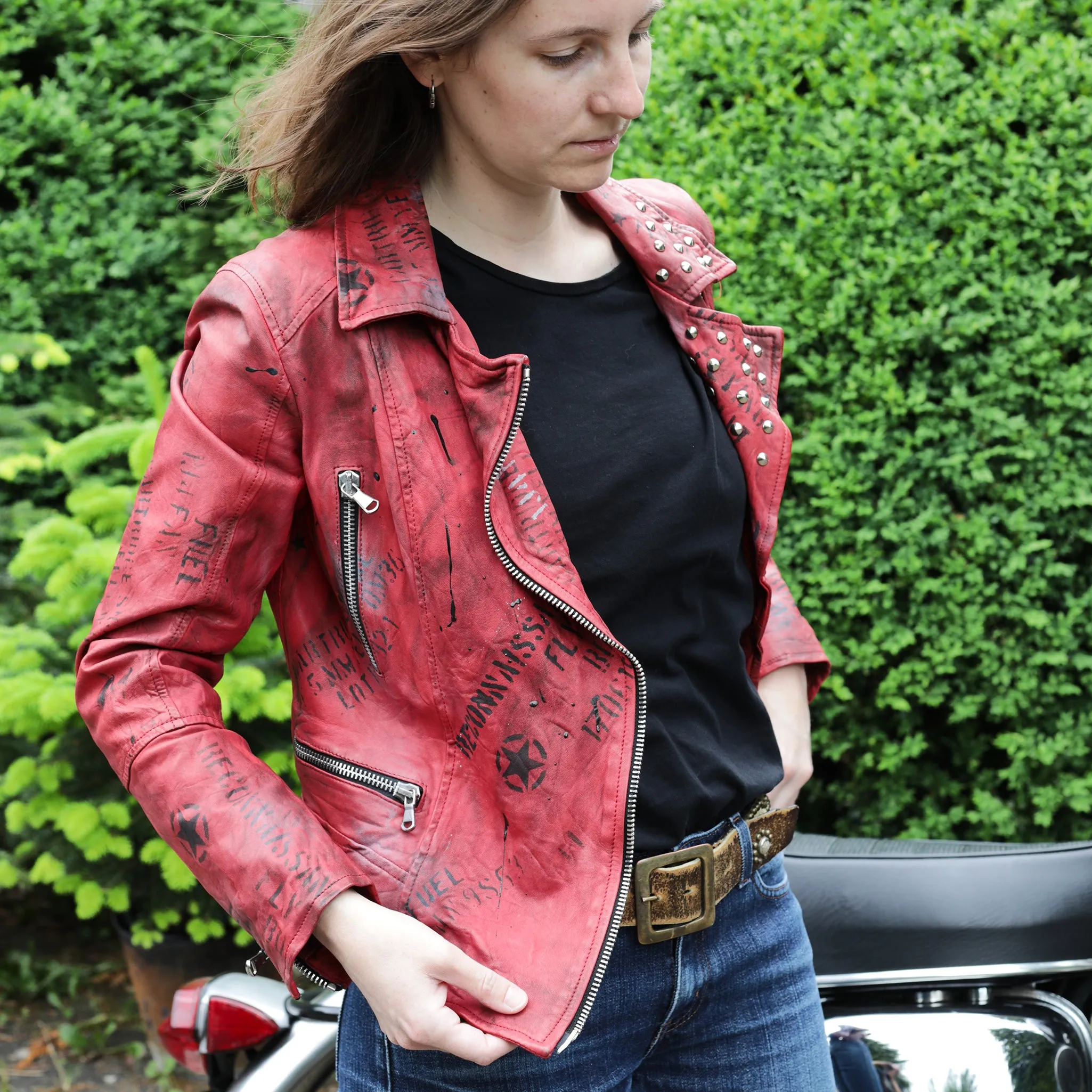 DeeCee style Ladies Soft Leather Perfecto Jacket sold by DeeCee style product image thumbnail 2