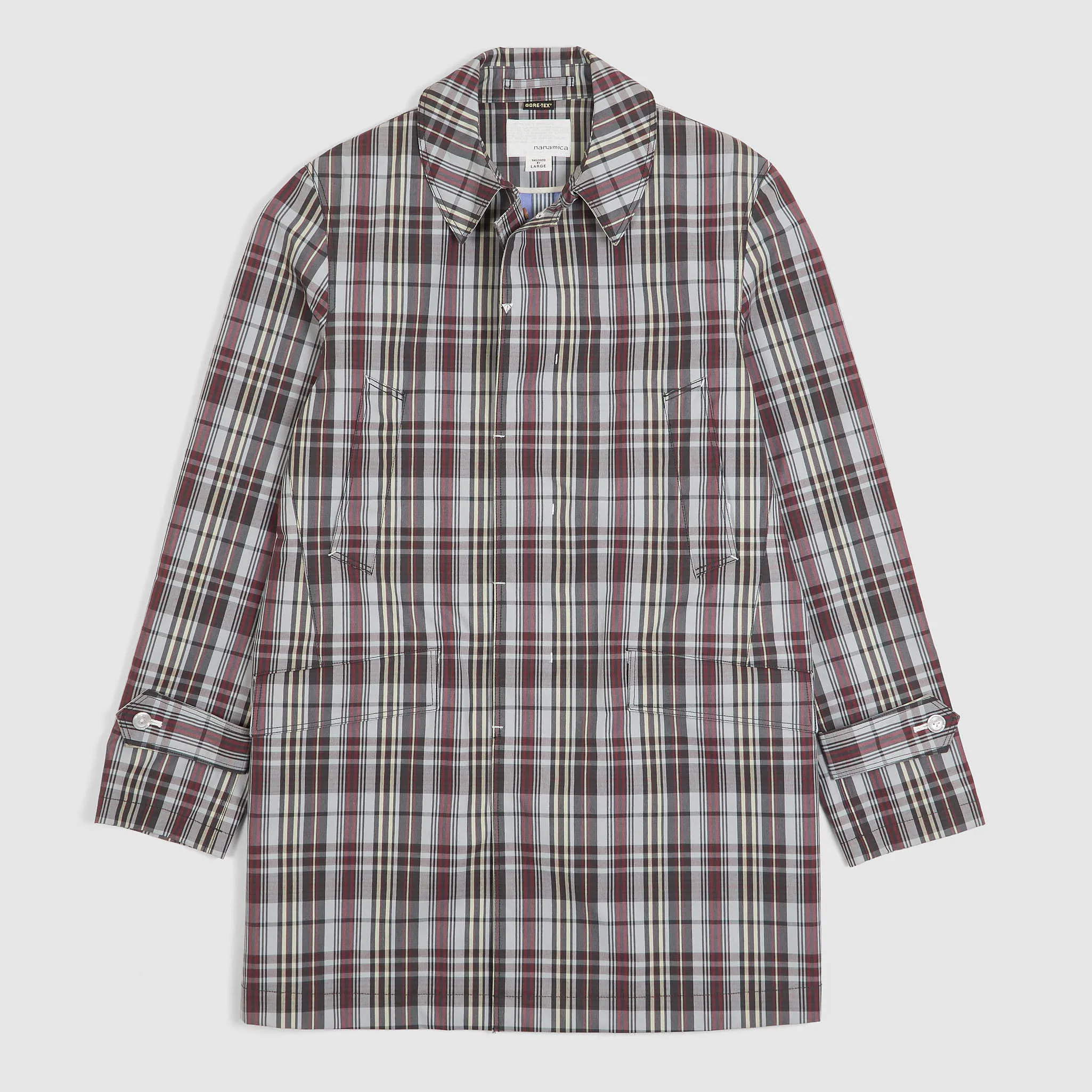 Nanamica Gore-Tex Glen Check Soutien Coat sold by DeeCee style