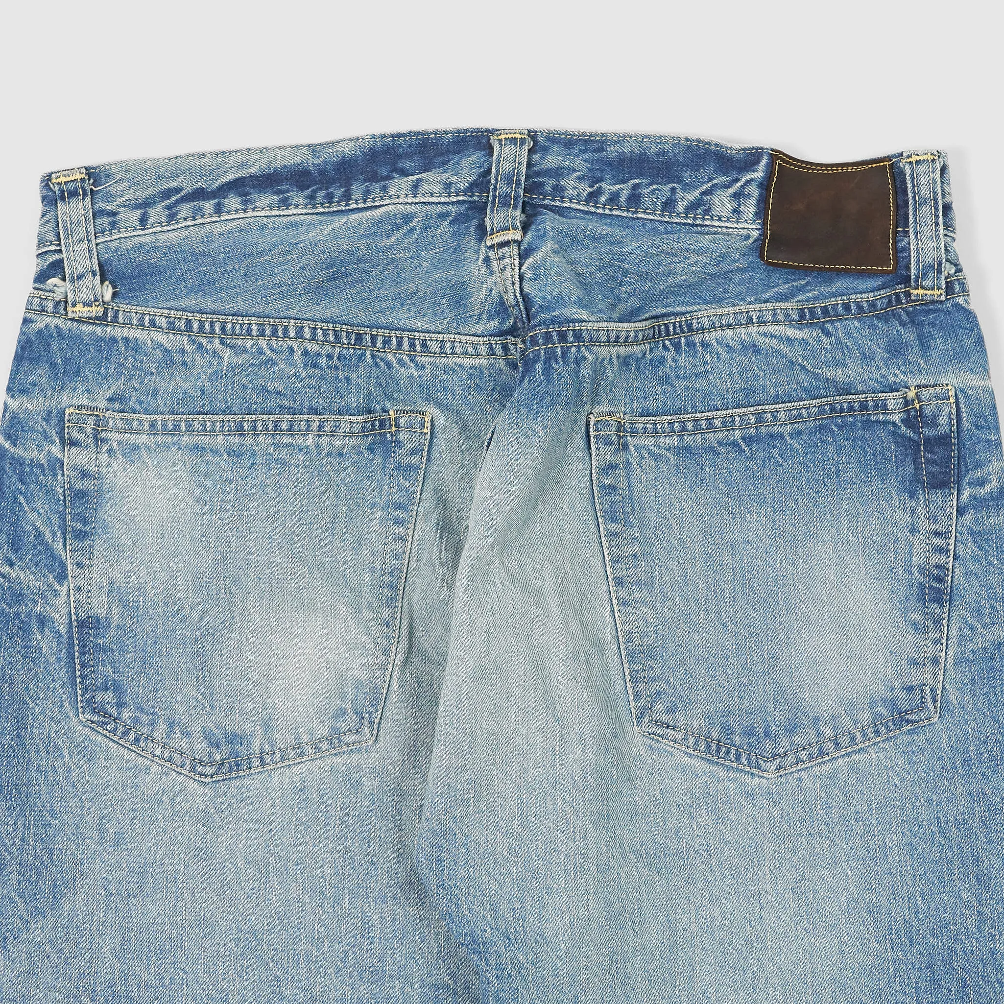 Sugar Cane Hard Washed Selvage Jeans Slim Tapered Ladies and Mens Cut sold by DeeCee style product image thumbnail 5