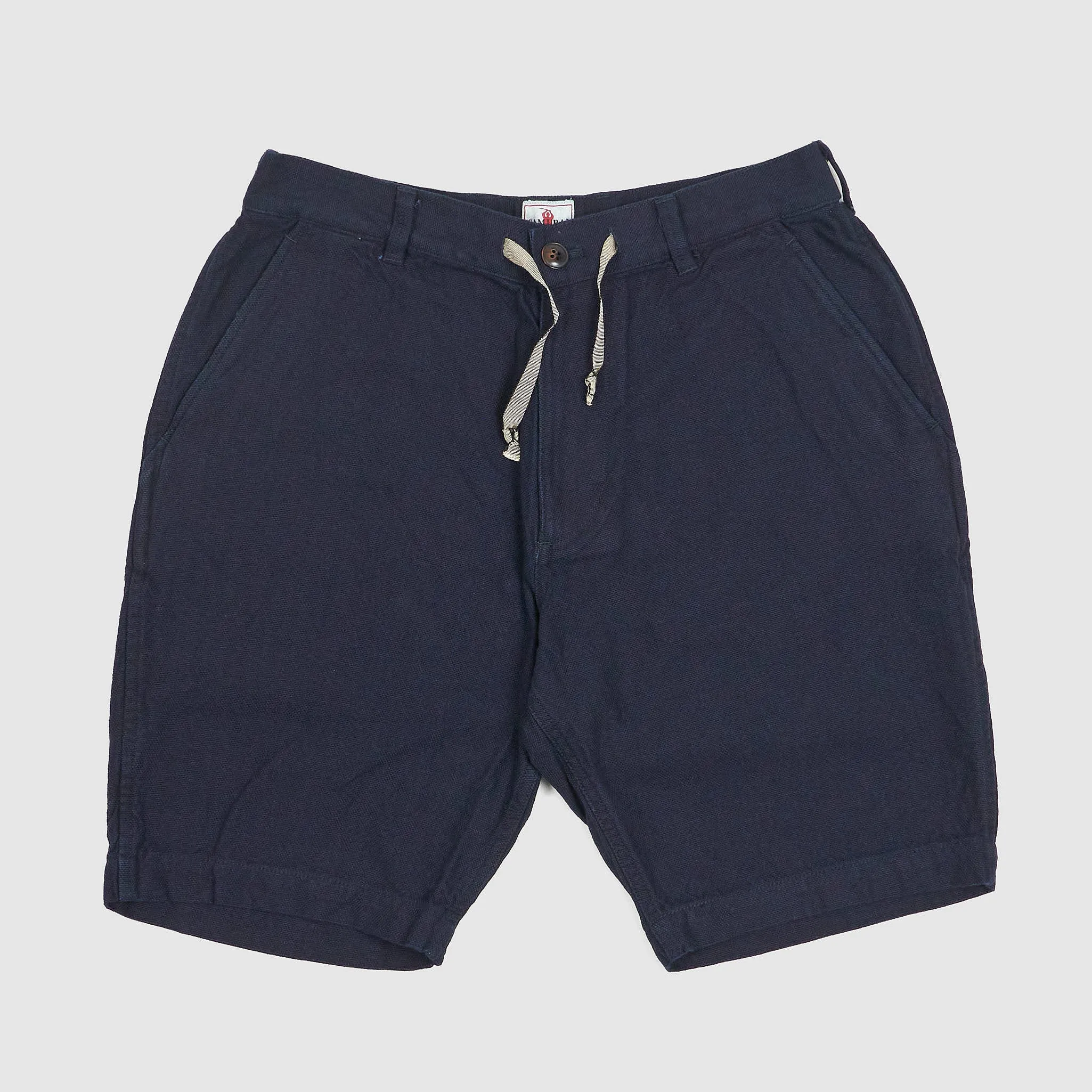 Samurai Jeans Sashiko Indigo Dyed Bermuda Shorts sold by DeeCee style