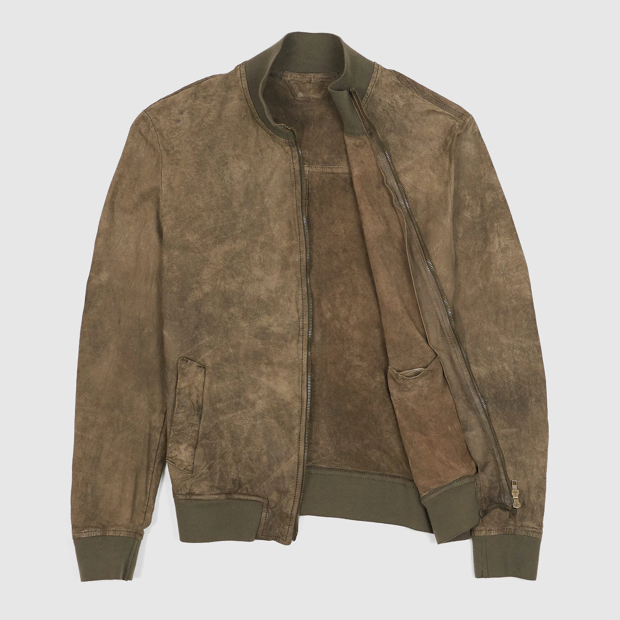Salvatore Santoro Unlined Washed Leather Lumber Jacket sold by DeeCee style product image thumbnail 2