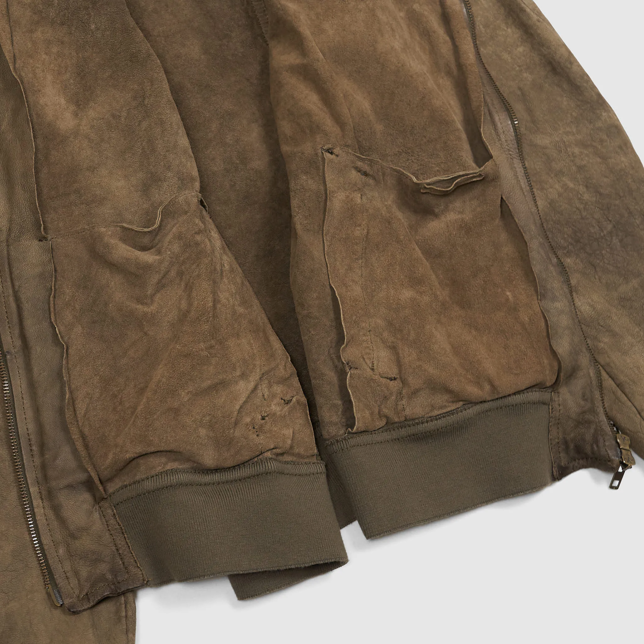 Salvatore Santoro Unlined Washed Leather Lumber Jacket sold by DeeCee style product image thumbnail 4