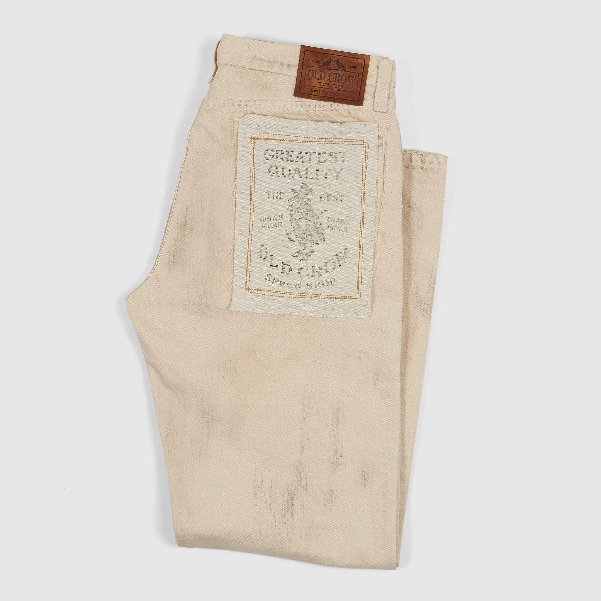 Old Crow Speed Shop by Glad Hand & Co. Natural Selvage Denim Old Rodder Dirty Wash Jeans sold by DeeCee style product image thumbnail 3