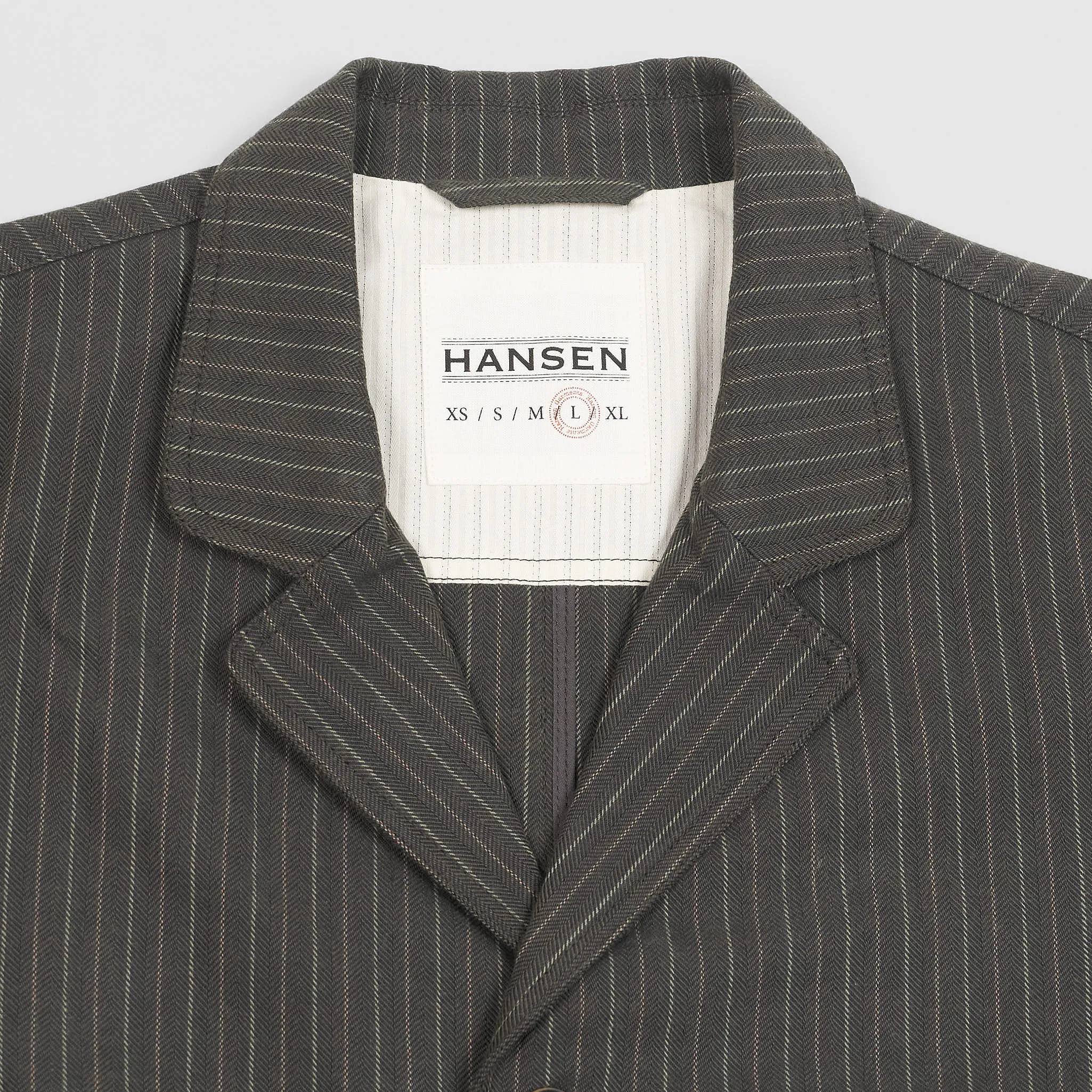Hansen 4 Buttons Herringbone Pinstripe Cotton Blazer sold by DeeCee style product image thumbnail 4
