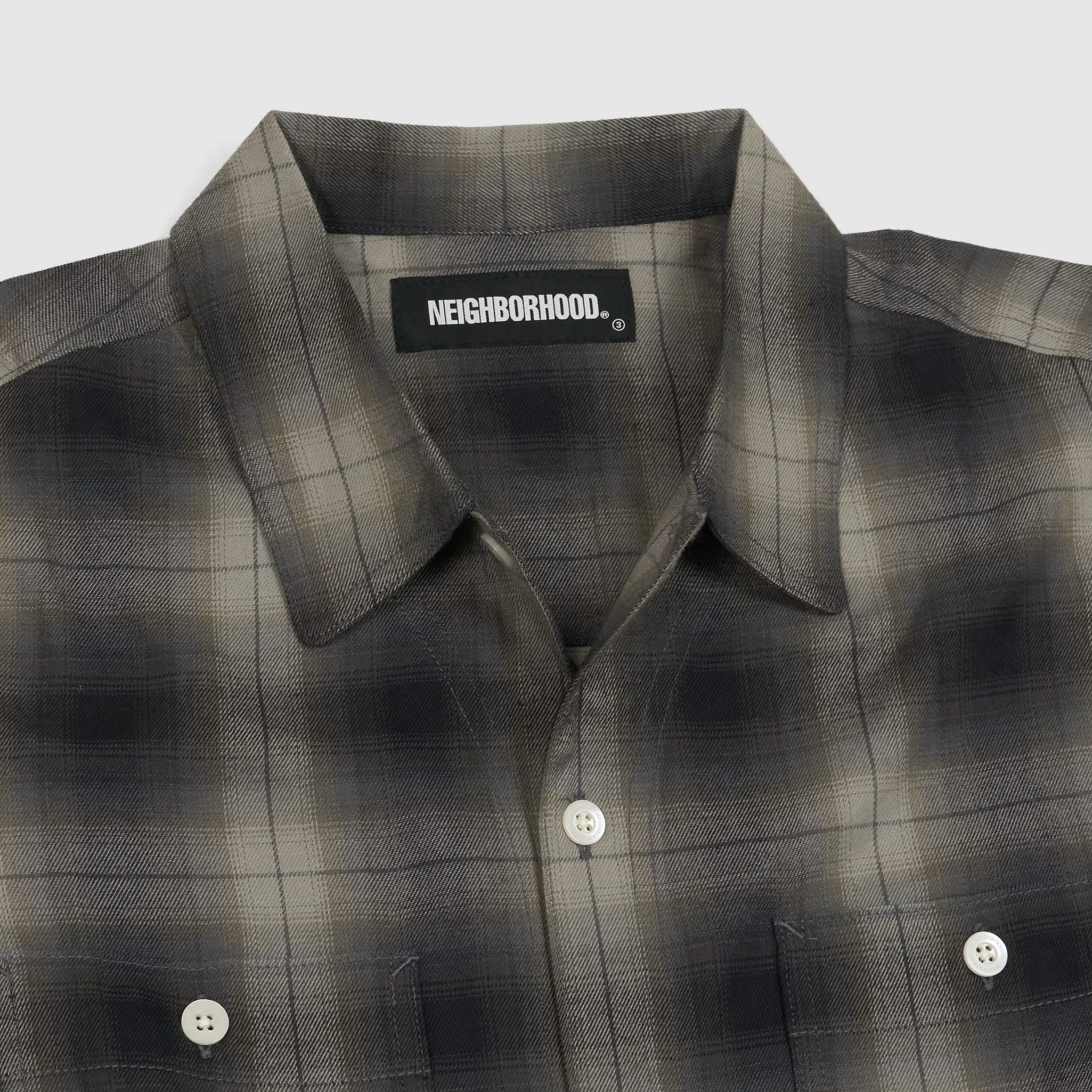 Neighborhood Checked Camp Collar Long Sleeve Overshirt sold by DeeCee style product image thumbnail 3