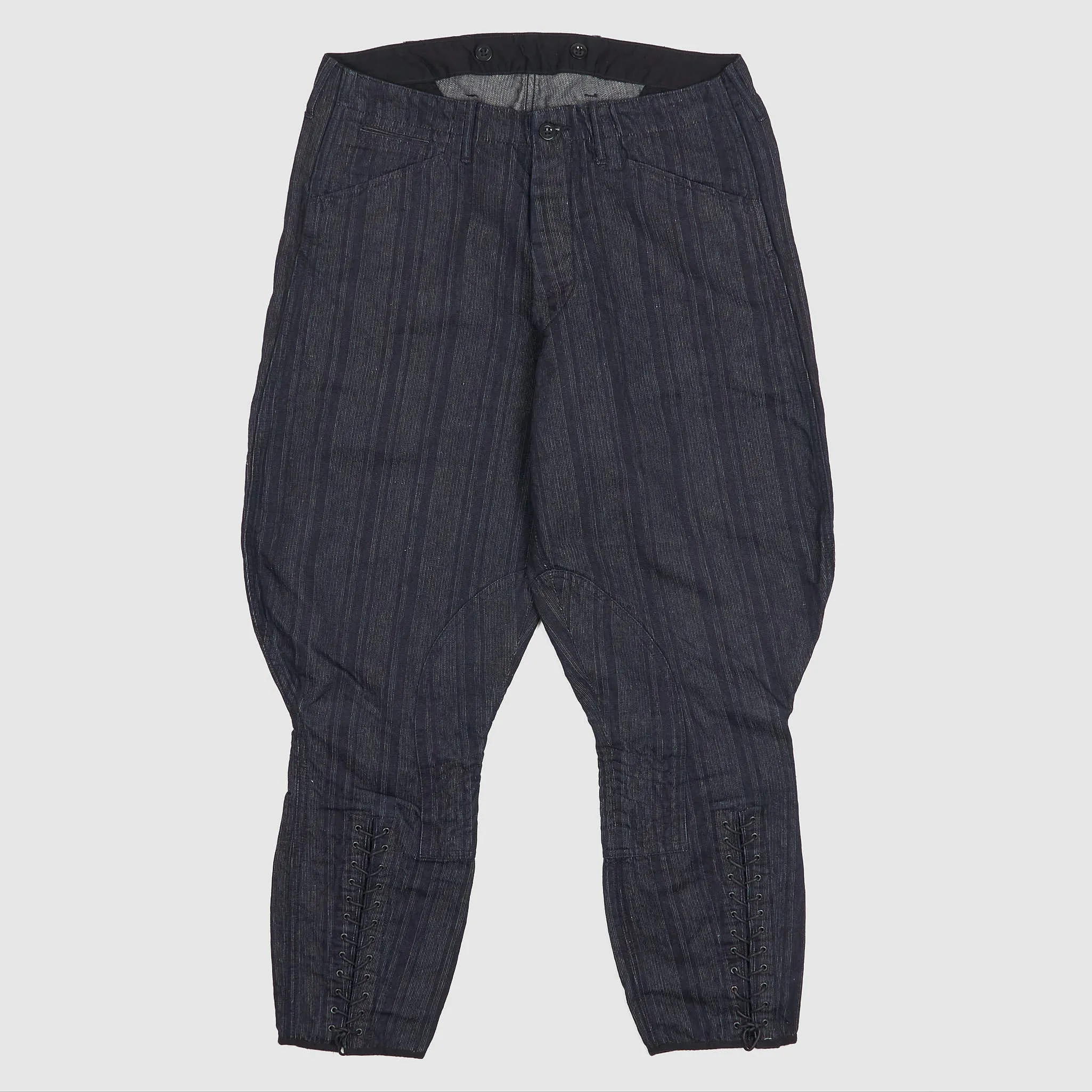 Black Sign Sheriff Indigo Stripe Summer Sheriff Breeches sold by DeeCee style
