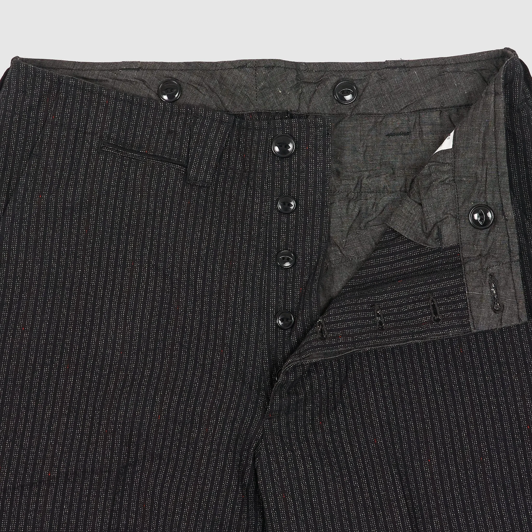 Black Sign 1930's Wide Cut Trousers Black Striped sold by DeeCee style product image thumbnail 4