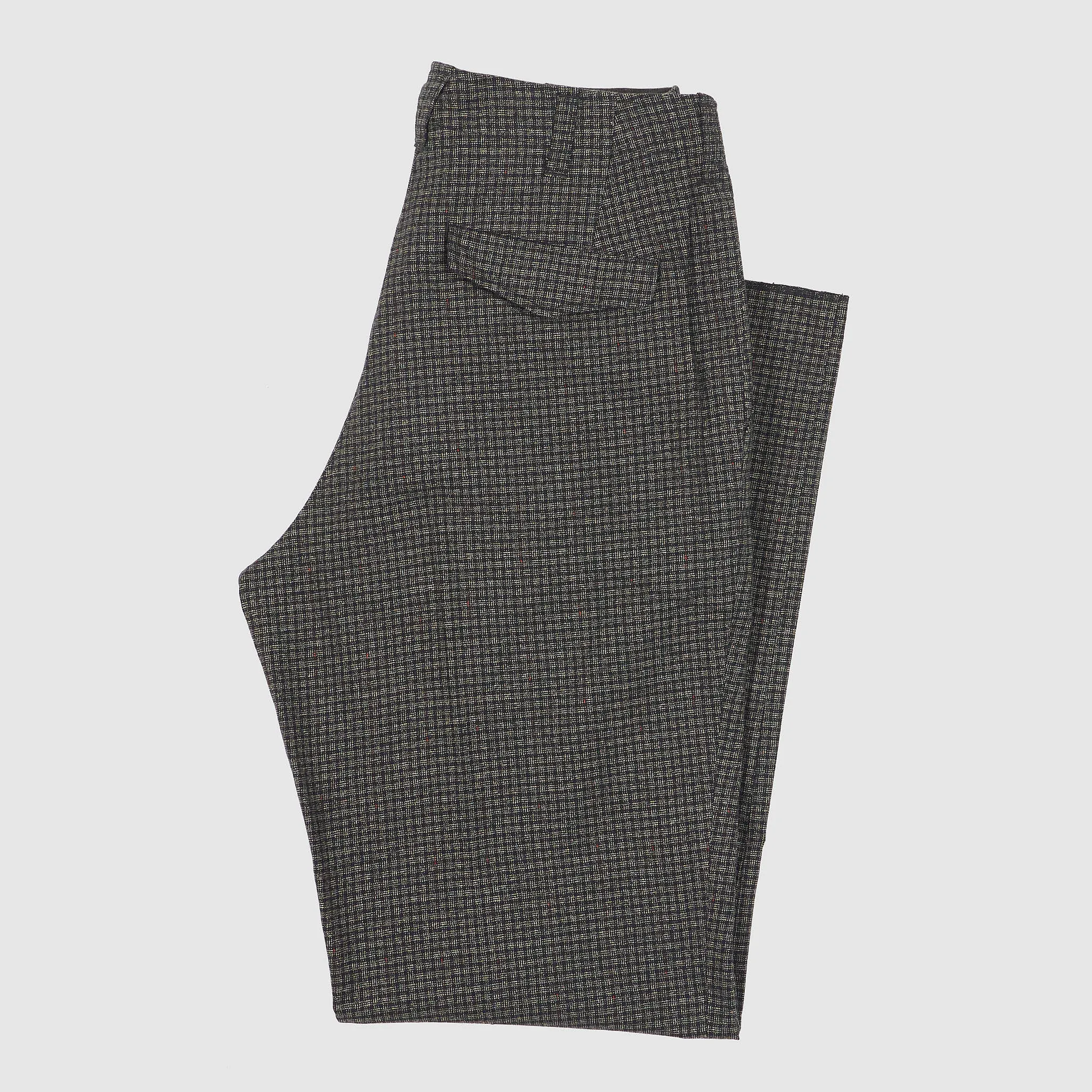 Black Sign Twisted Plaid Cotton Trousers sold by DeeCee style product image thumbnail 2