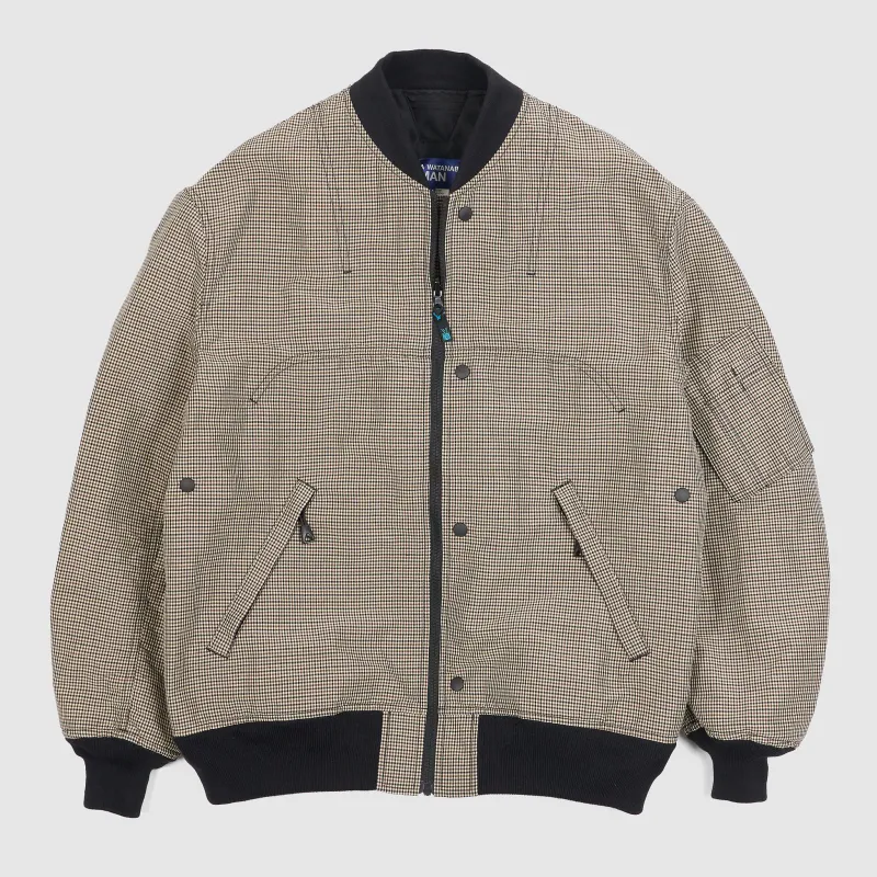 Junya Watanabe Man Reversible Backpack Tech Check Bomber Jacket sold by DeeCee style