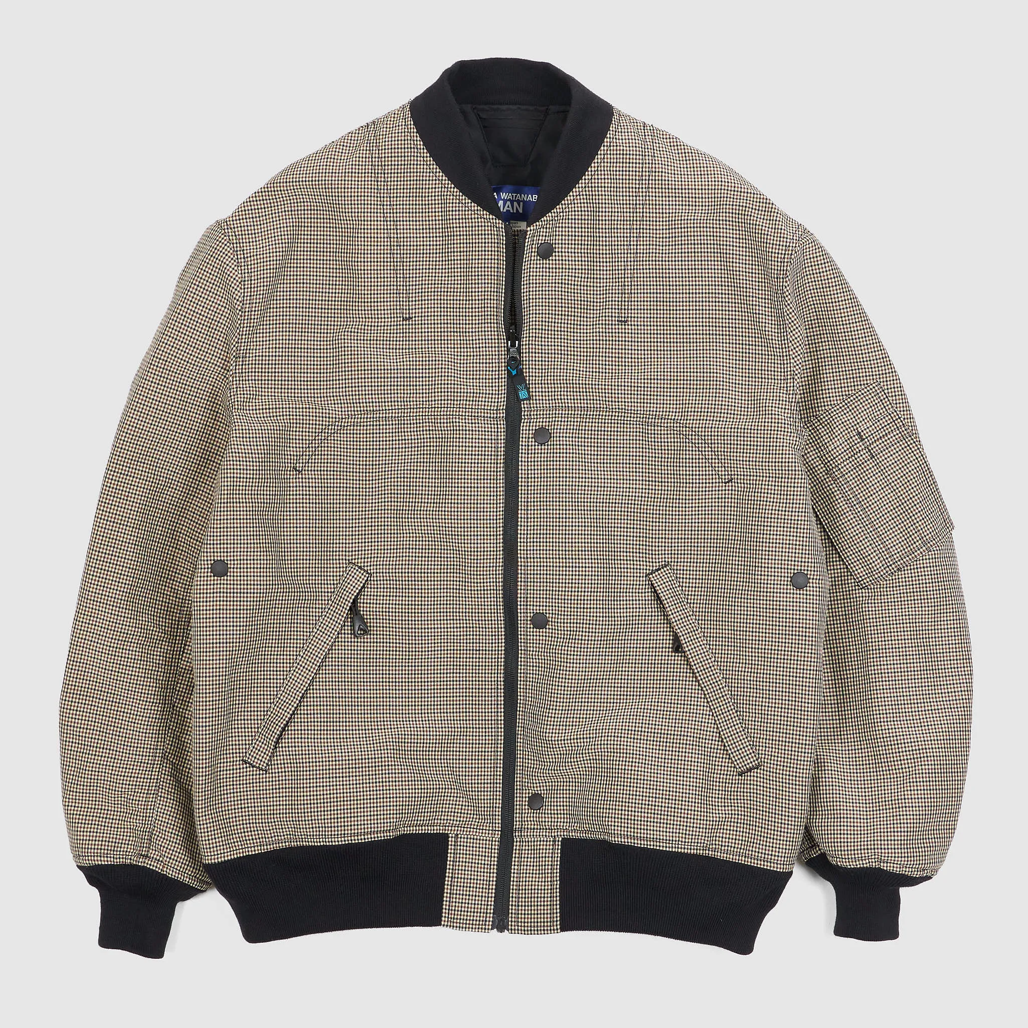 Junya Watanabe Man Reversible Backpack Tech Check Bomber Jacket sold by DeeCee style