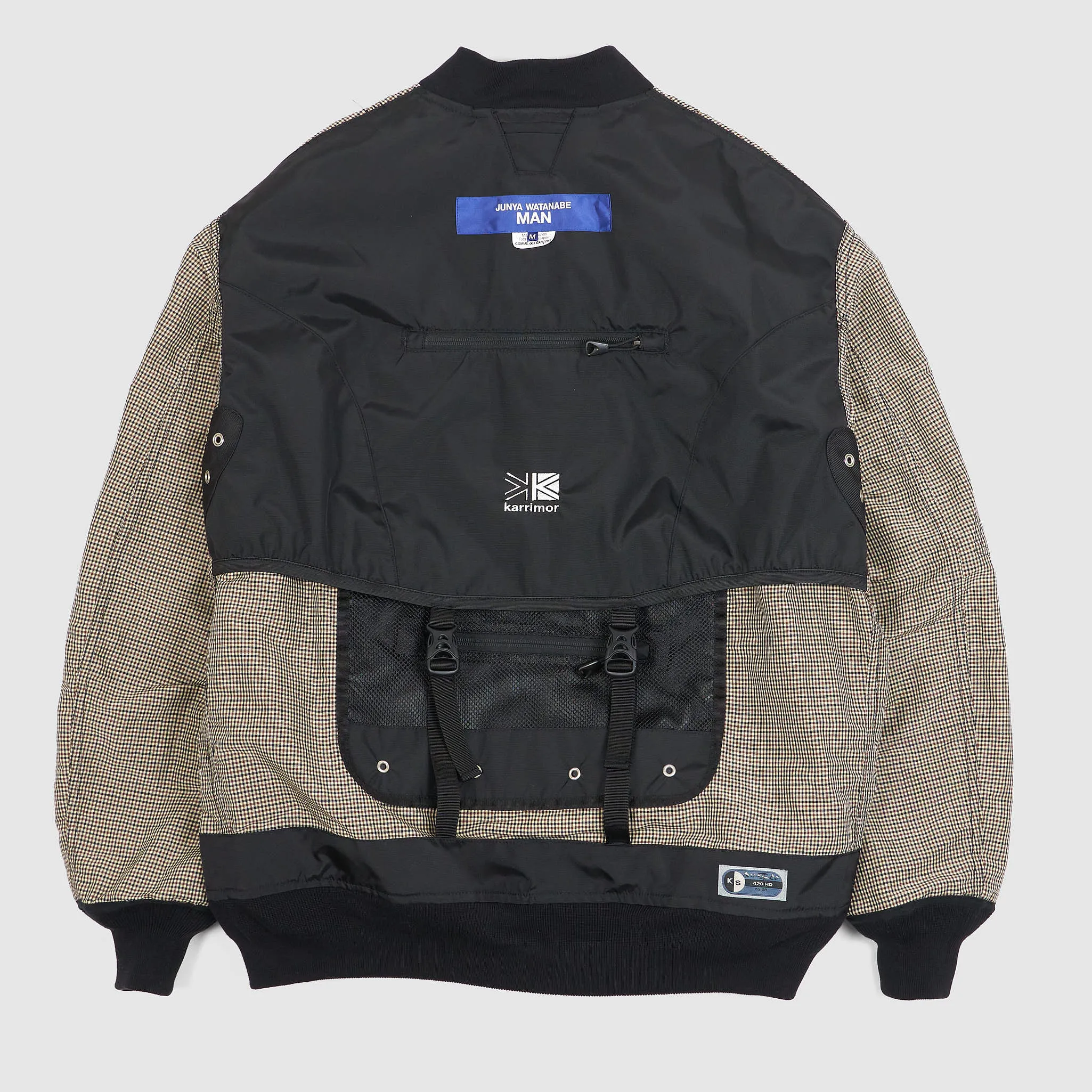 Junya Watanabe Man Reversible Backpack Tech Check Bomber Jacket sold by DeeCee style product image thumbnail 3