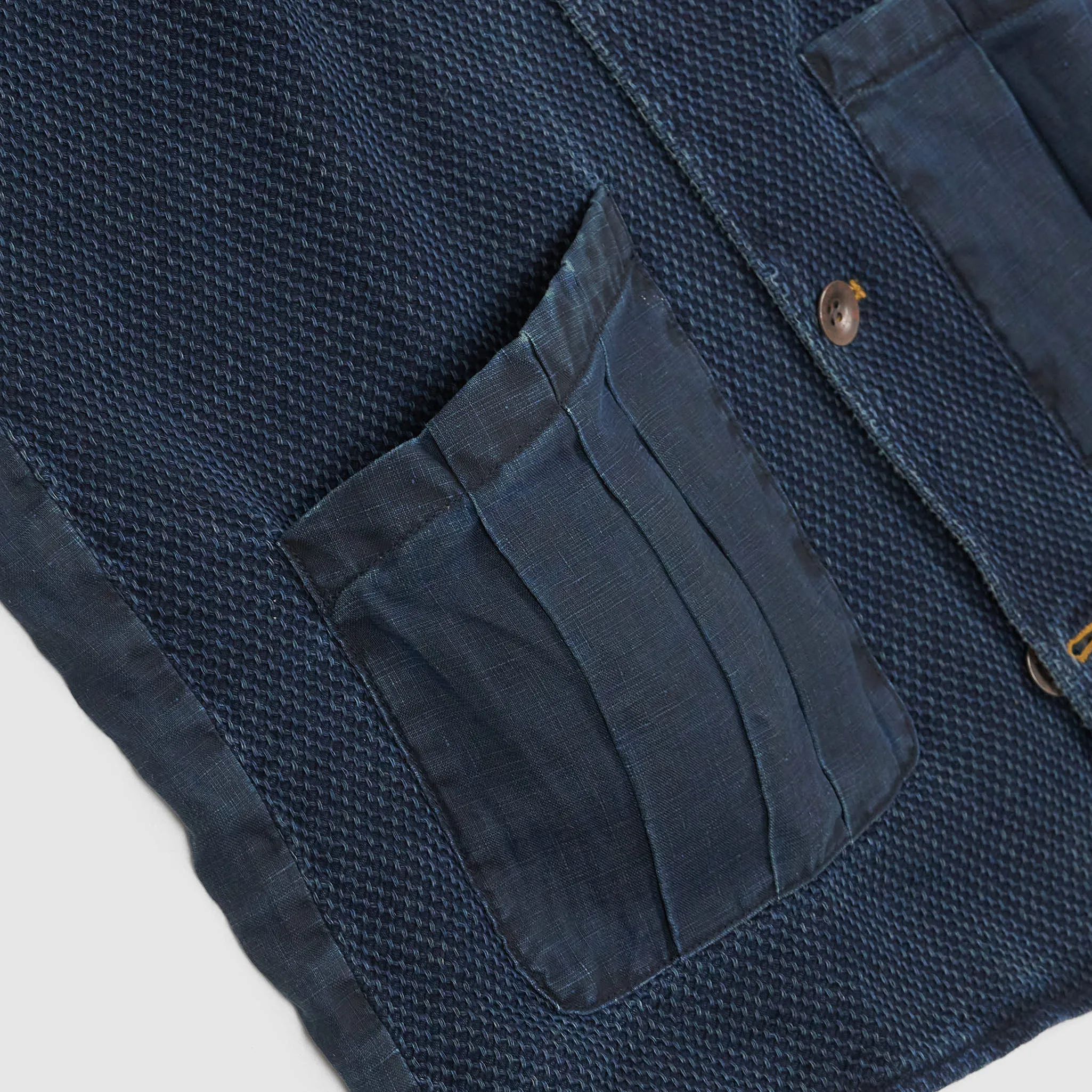 KRM Indigo Dyed Honey Comb Sashiko Vest sold by DeeCee style product image thumbnail 5