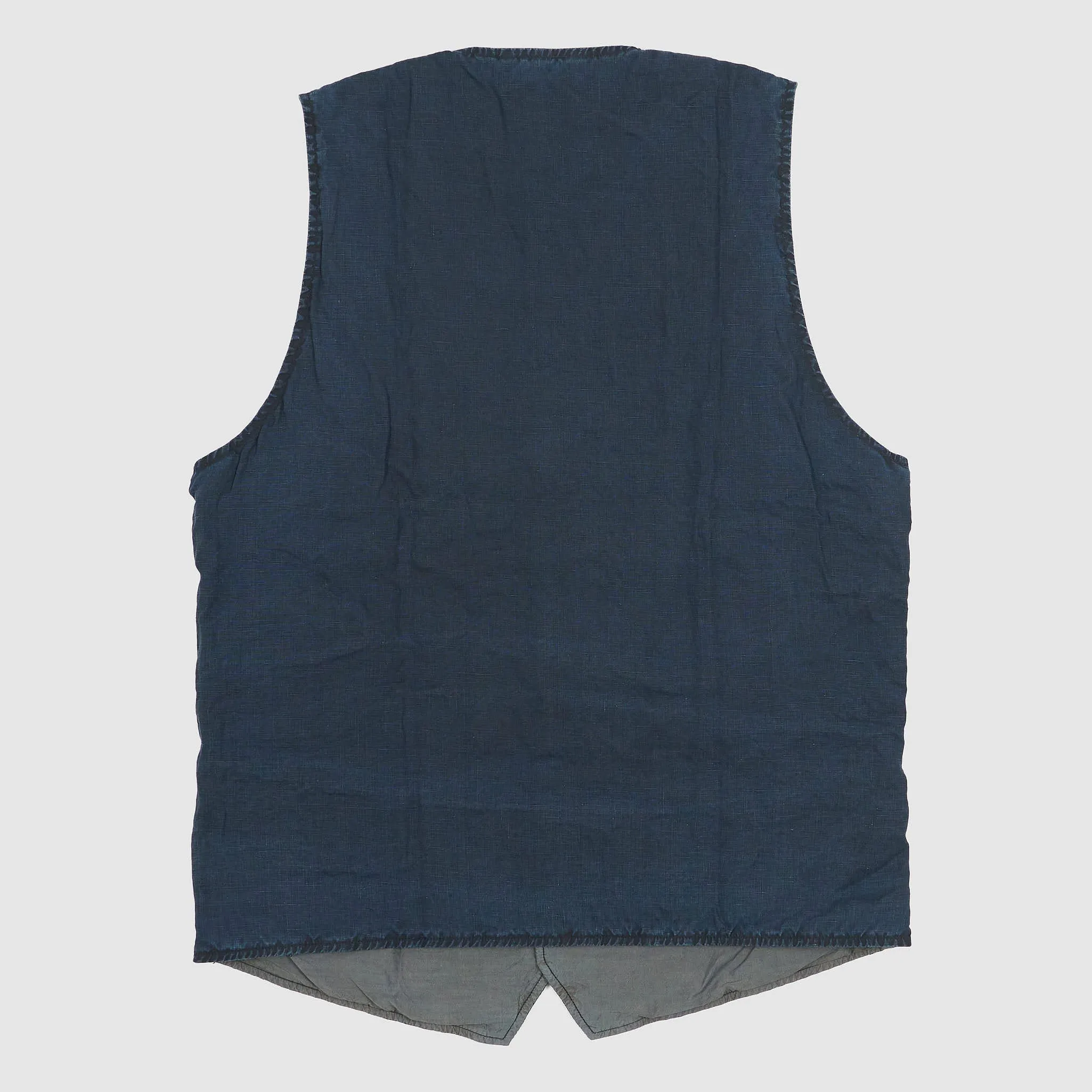 KRM Indigo Dyed Honey Comb Sashiko Vest sold by DeeCee style product image thumbnail 2