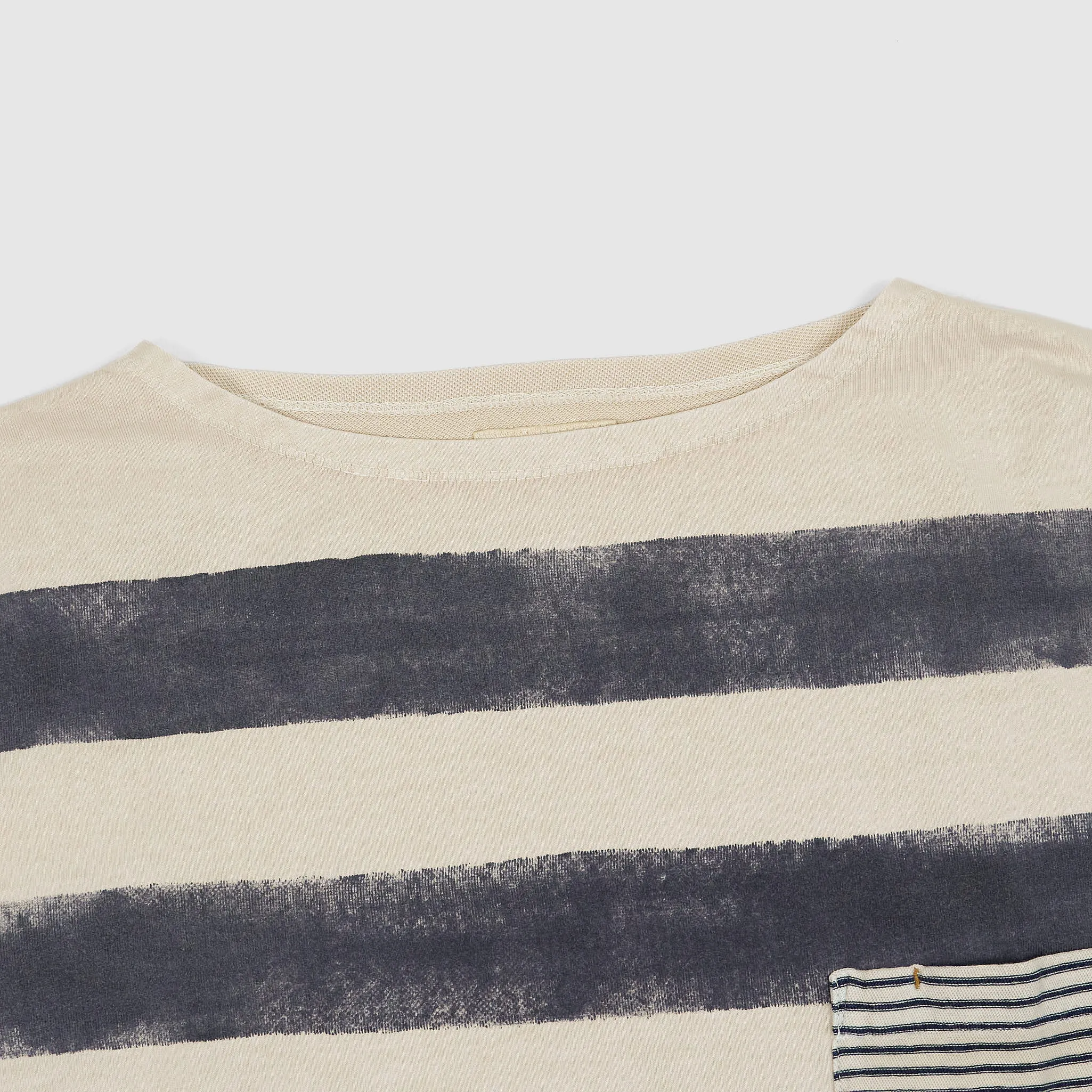 KRM Short Sleeve Smoke Border Boat Tee Neck T-Shirt sold by DeeCee style product image thumbnail 3