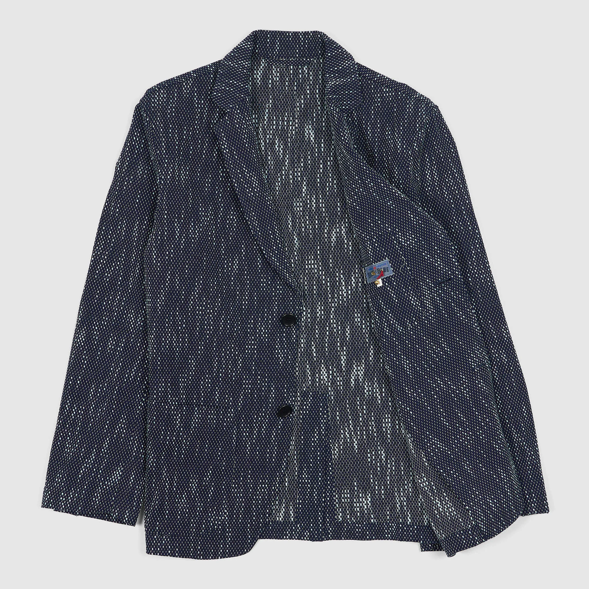 Blue Blue Japan Light Slub Yarn Two Button Sashiko Blazer sold by DeeCee style product image thumbnail 2