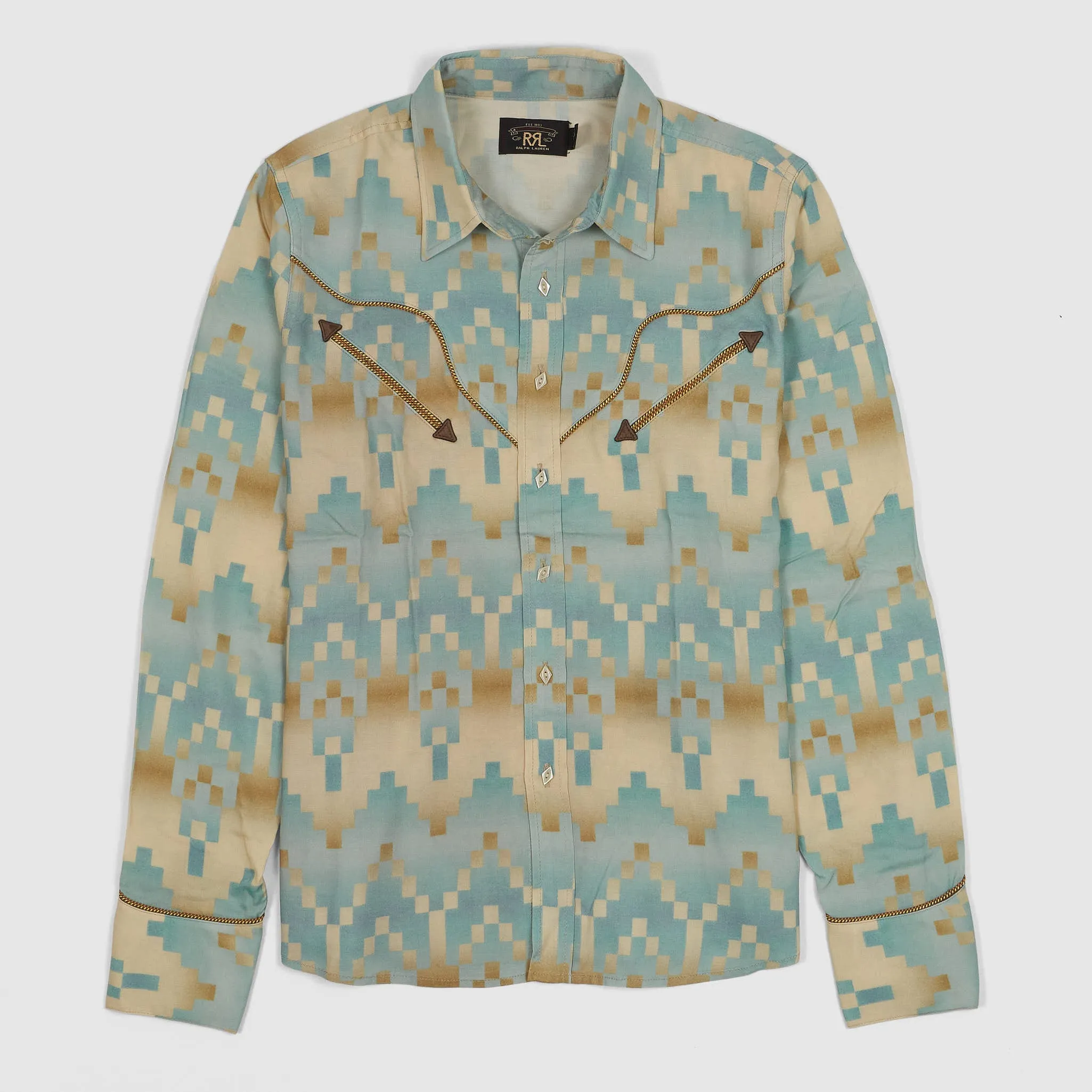 Double RL Ladies Long Sleeve Printed Western Shirt sold by DeeCee style