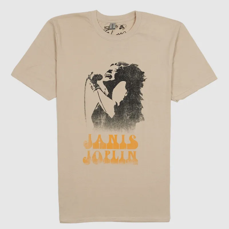 Janis Joplin Crew Neck Classic Rock T-Shirt sold by DeeCee style