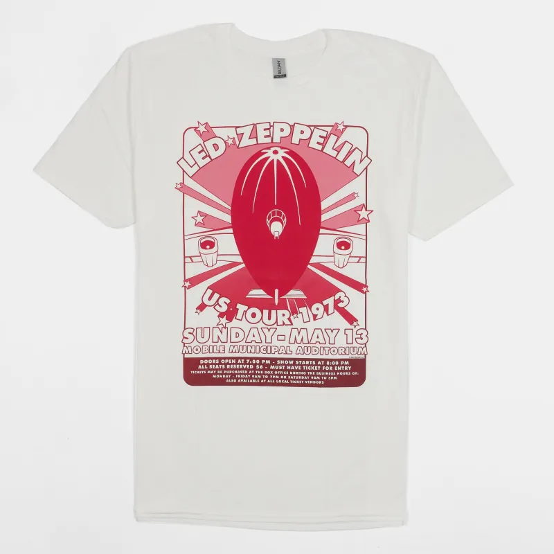 Led Zeppelin US Tour 1973 Crew Neck Rock T-Shirt made by DeeCee style