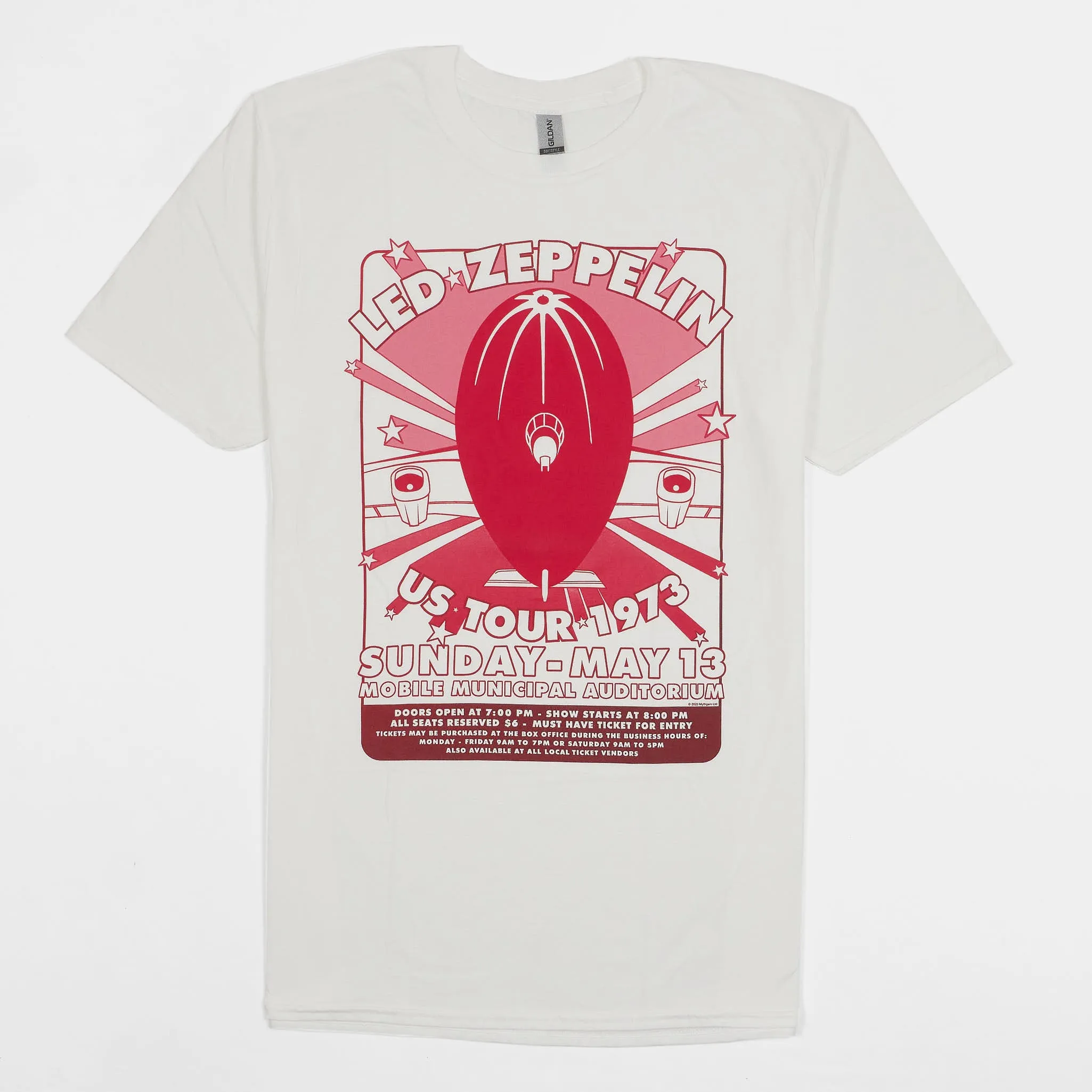 Led Zeppelin US Tour 1973 Crew Neck Rock T-Shirt sold by DeeCee style