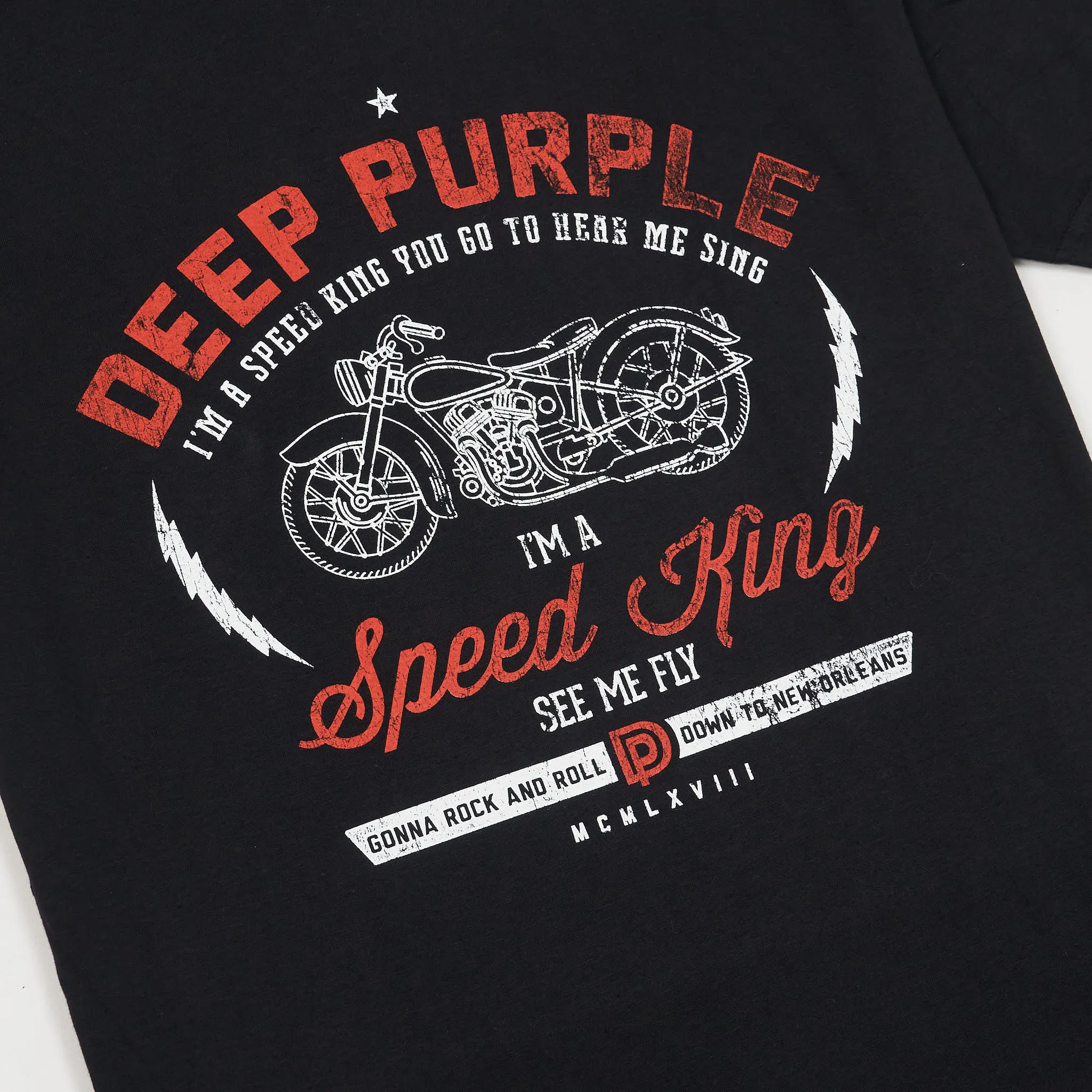 Deep Purple Speed King Rock Crew Neck T-Shirt sold by DeeCee style product image thumbnail 2