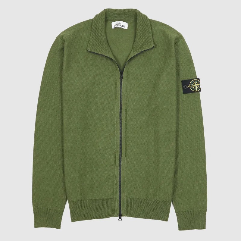 Stone Island Full-Zip Cotton Pique Stand-Up Collar Cardigan sold by DeeCee style