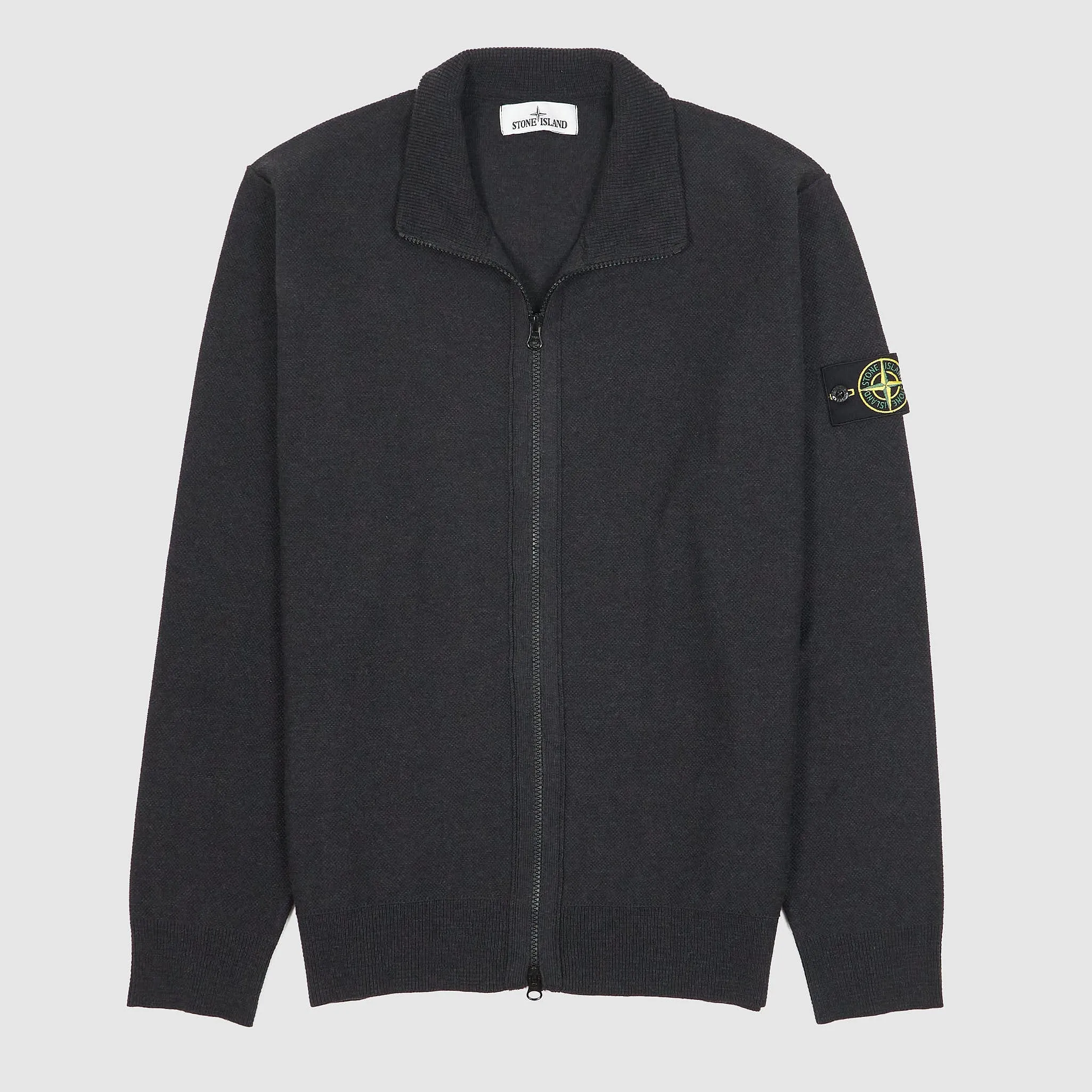 Stone Island Full-Zip Cotton Pique Stand-Up Collar Cardigan sold by DeeCee style product image thumbnail 3