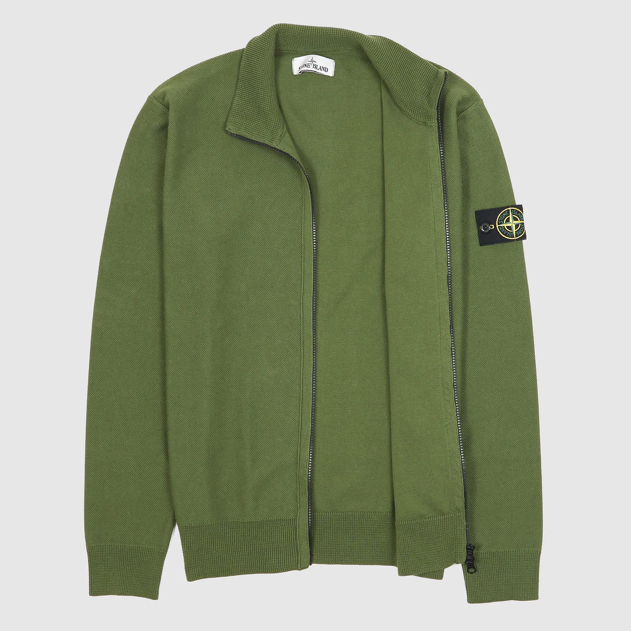 Stone Island Full-Zip Cotton Pique Stand-Up Collar Cardigan sold by DeeCee style product image thumbnail 5