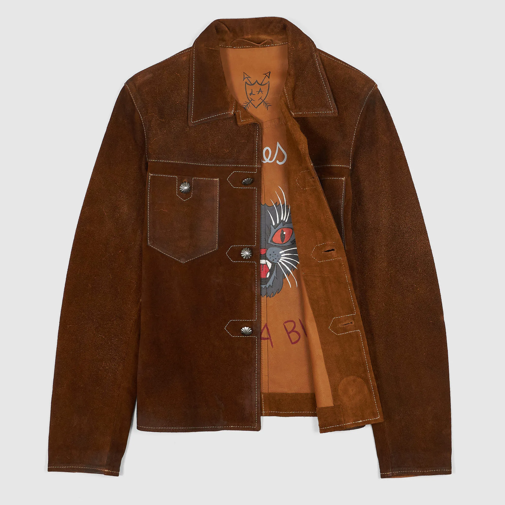 HTC Ladies Concho Button Leather Over Shirt Jacket sold by DeeCee style product image thumbnail 3