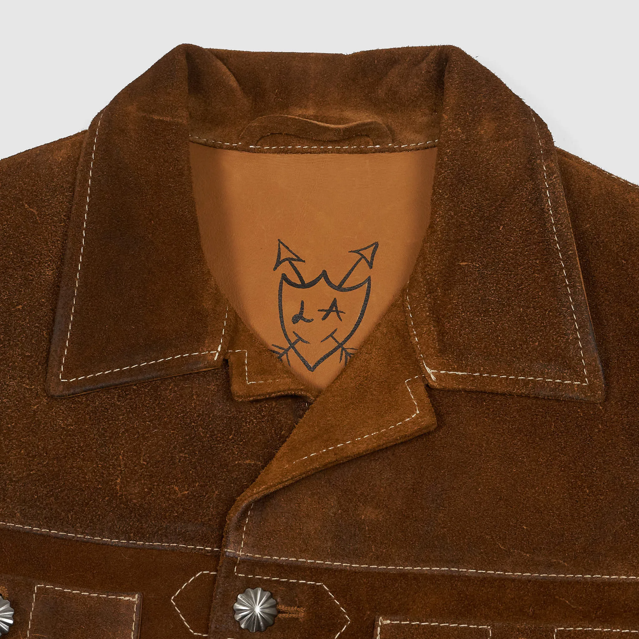 HTC Ladies Concho Button Leather Over Shirt Jacket sold by DeeCee style product image thumbnail 5